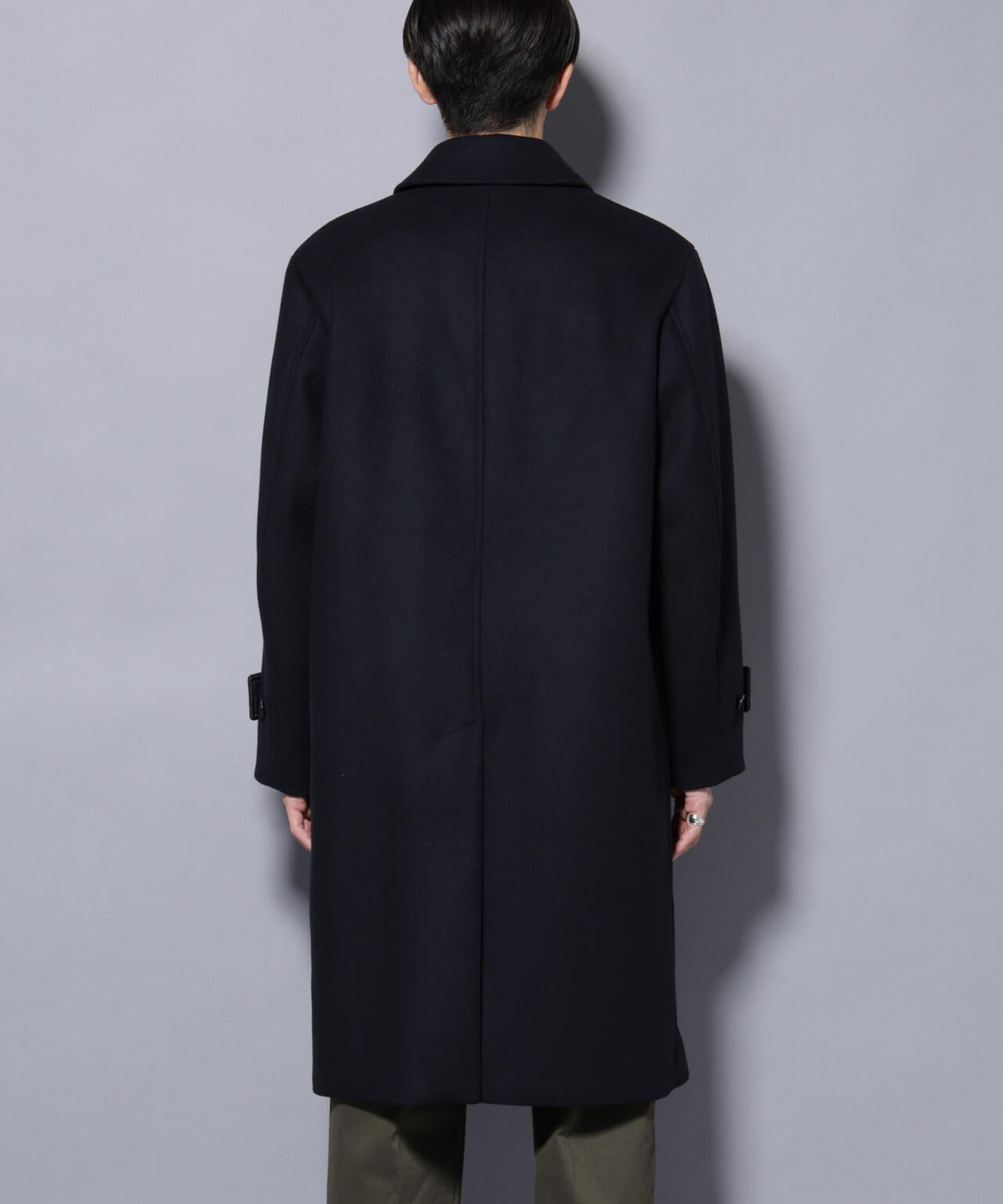 ウールカシミヤメルトンシングルコート 6685211205