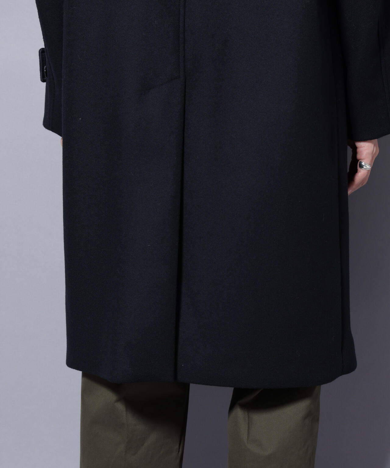 ウールカシミヤメルトンシングルコート 6685211205