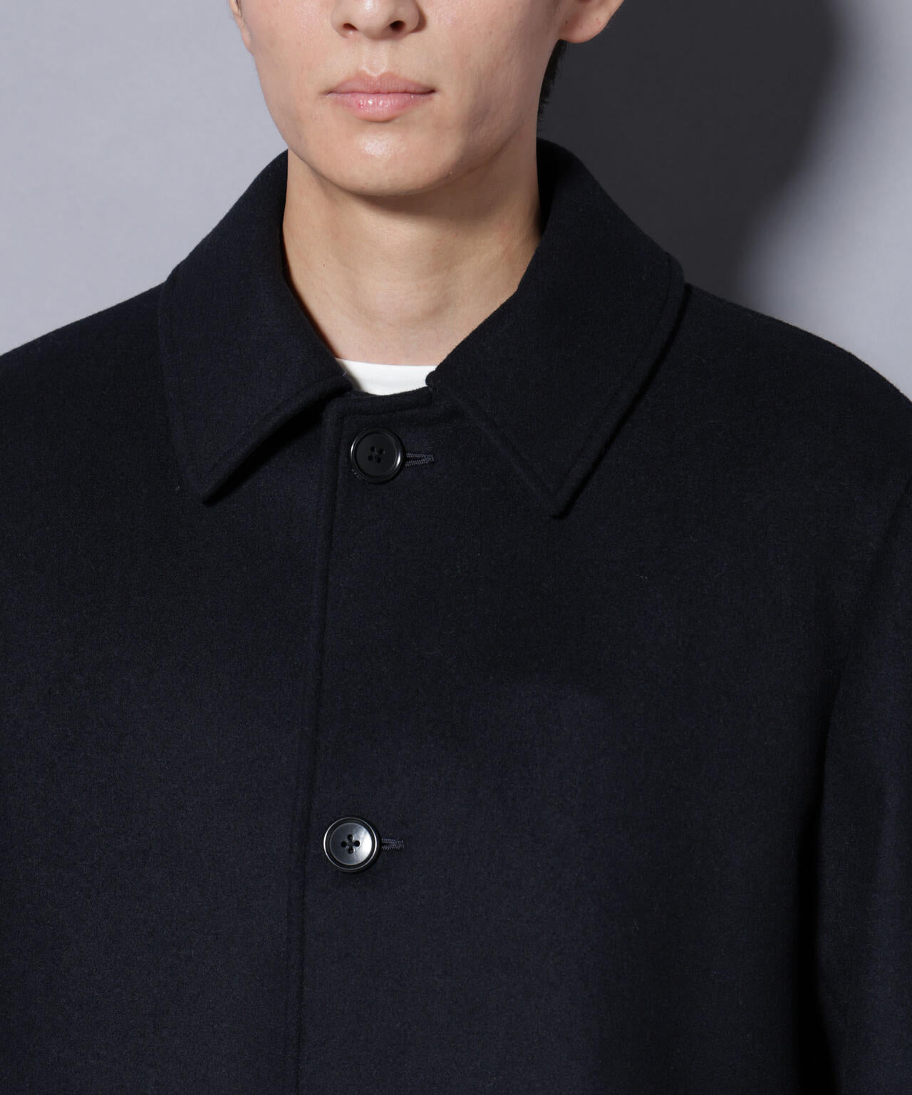 ウールカシミヤメルトンシングルコート 6685211205