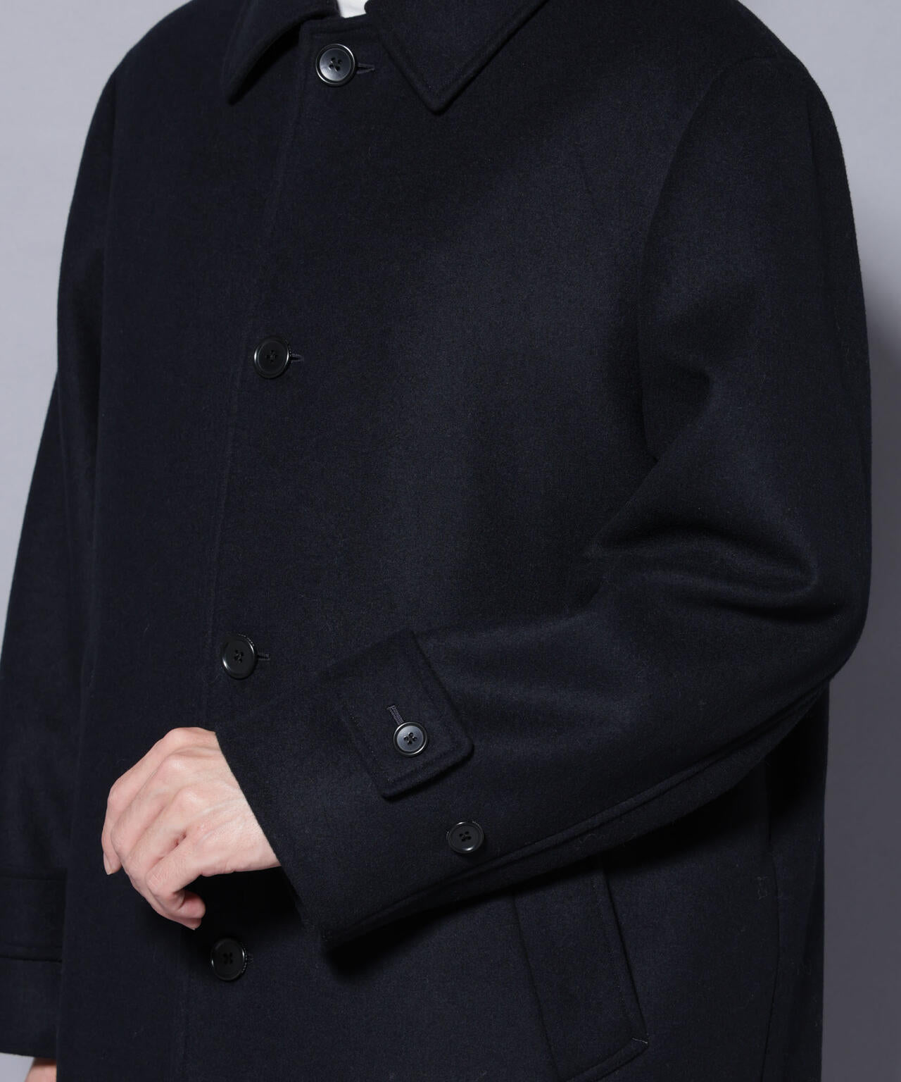 ウールカシミヤメルトンシングルコート 6685211205