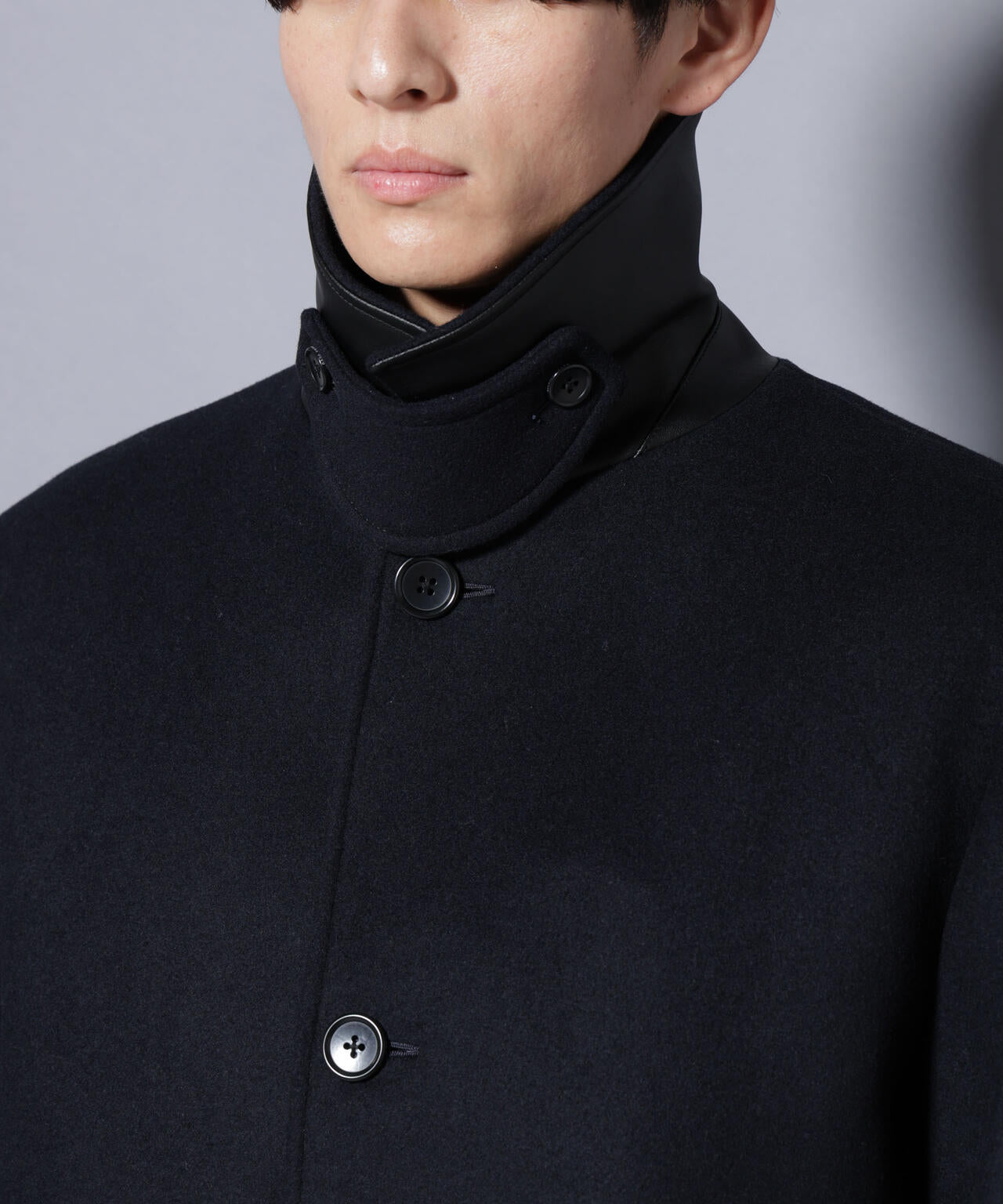 ウールカシミヤメルトンシングルコート 6685211205