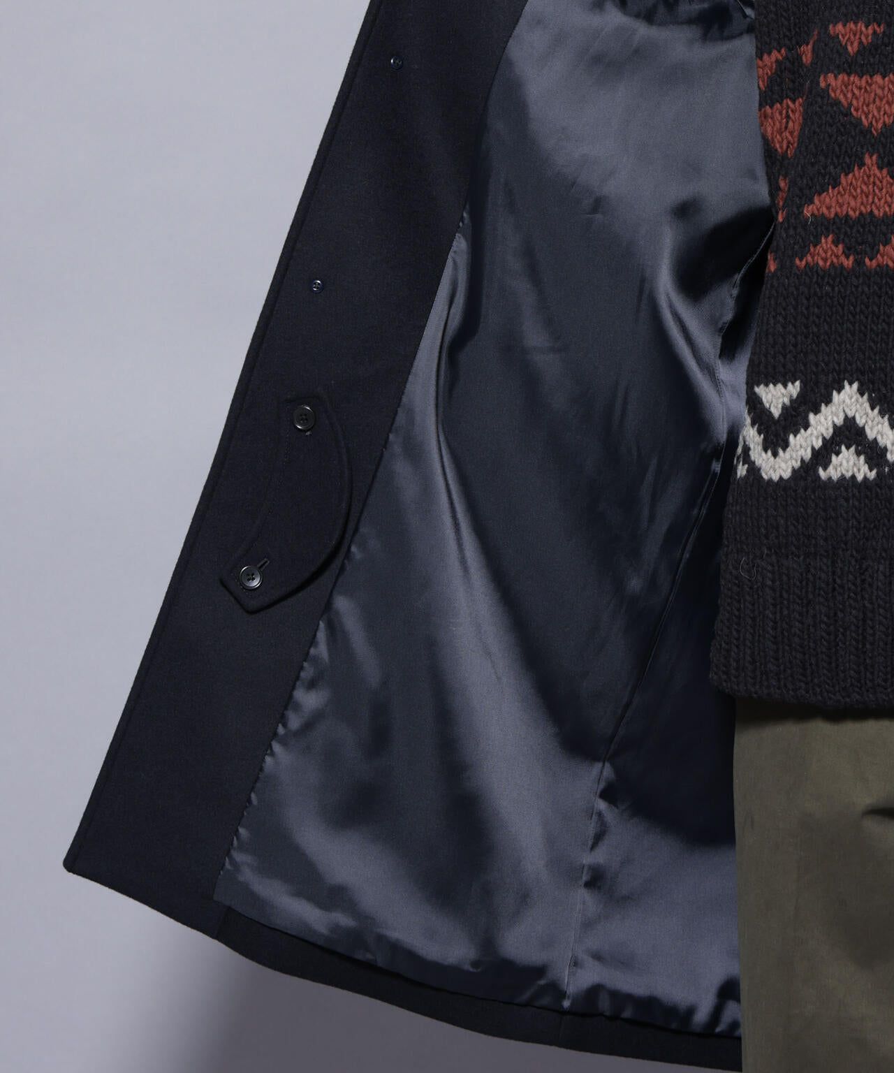 ウールカシミヤメルトンシングルコート 6685211205