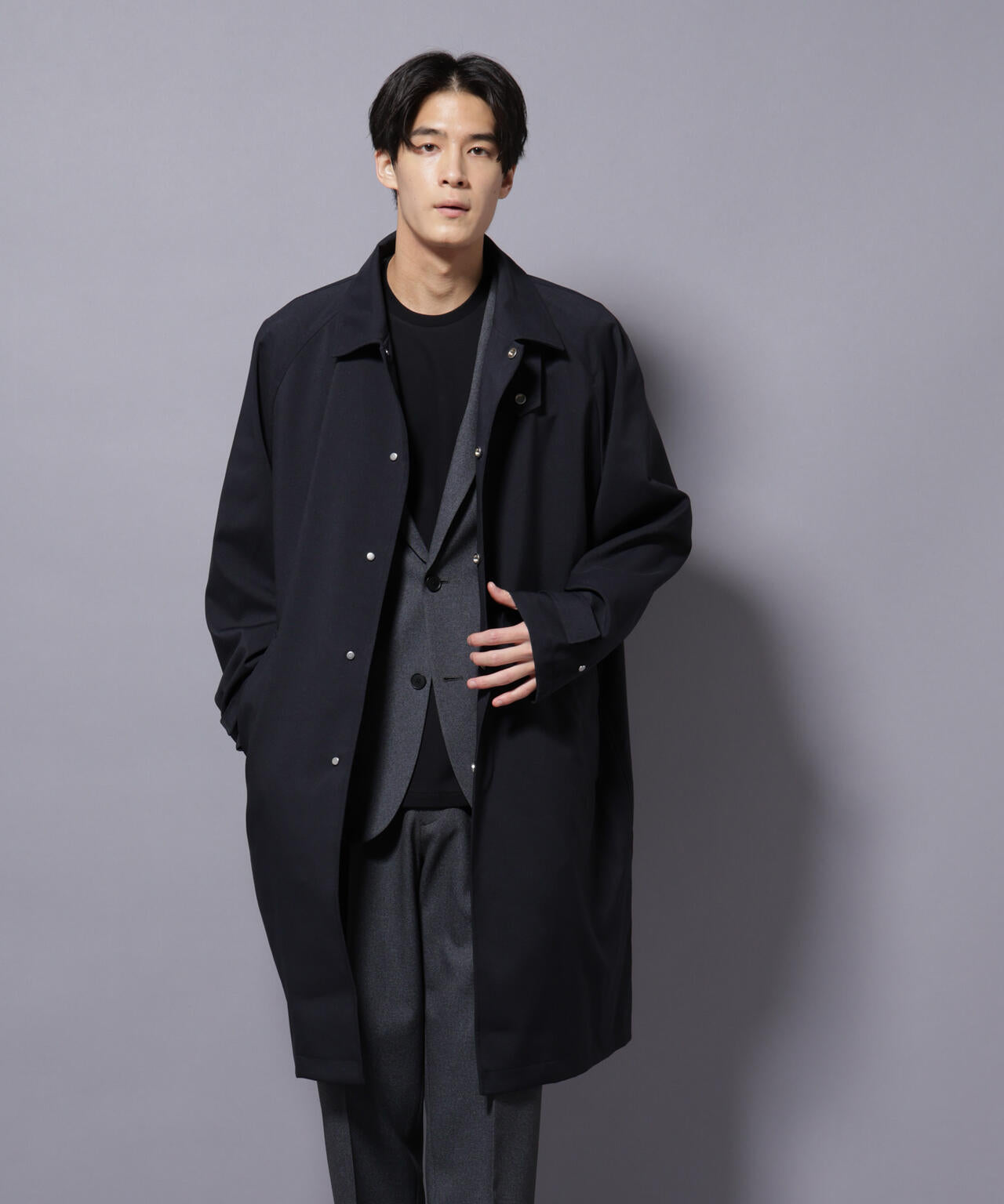 「RainComfortWear」ダントツ撥水透湿コーティングステンカラーコート 6685211207