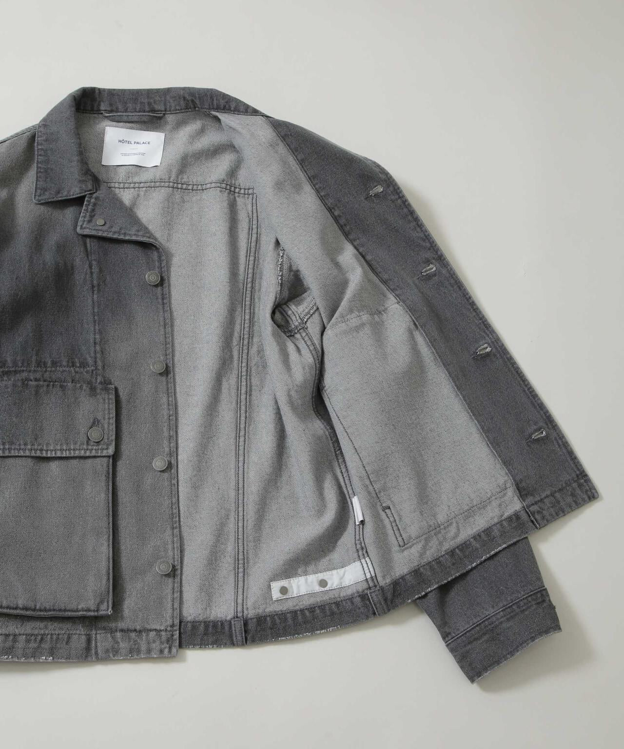 「HOTEL PALACE」 フェードデニムカバーオールジャケット 6685212211