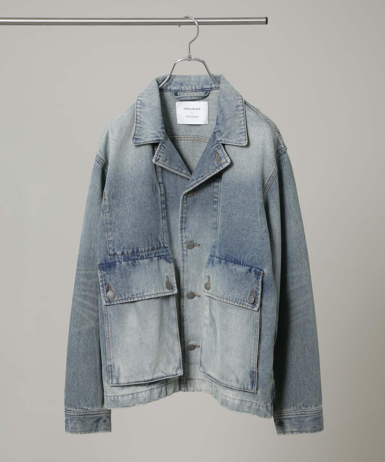 「HOTEL PALACE」 フェードデニムカバーオールジャケット 6685212211