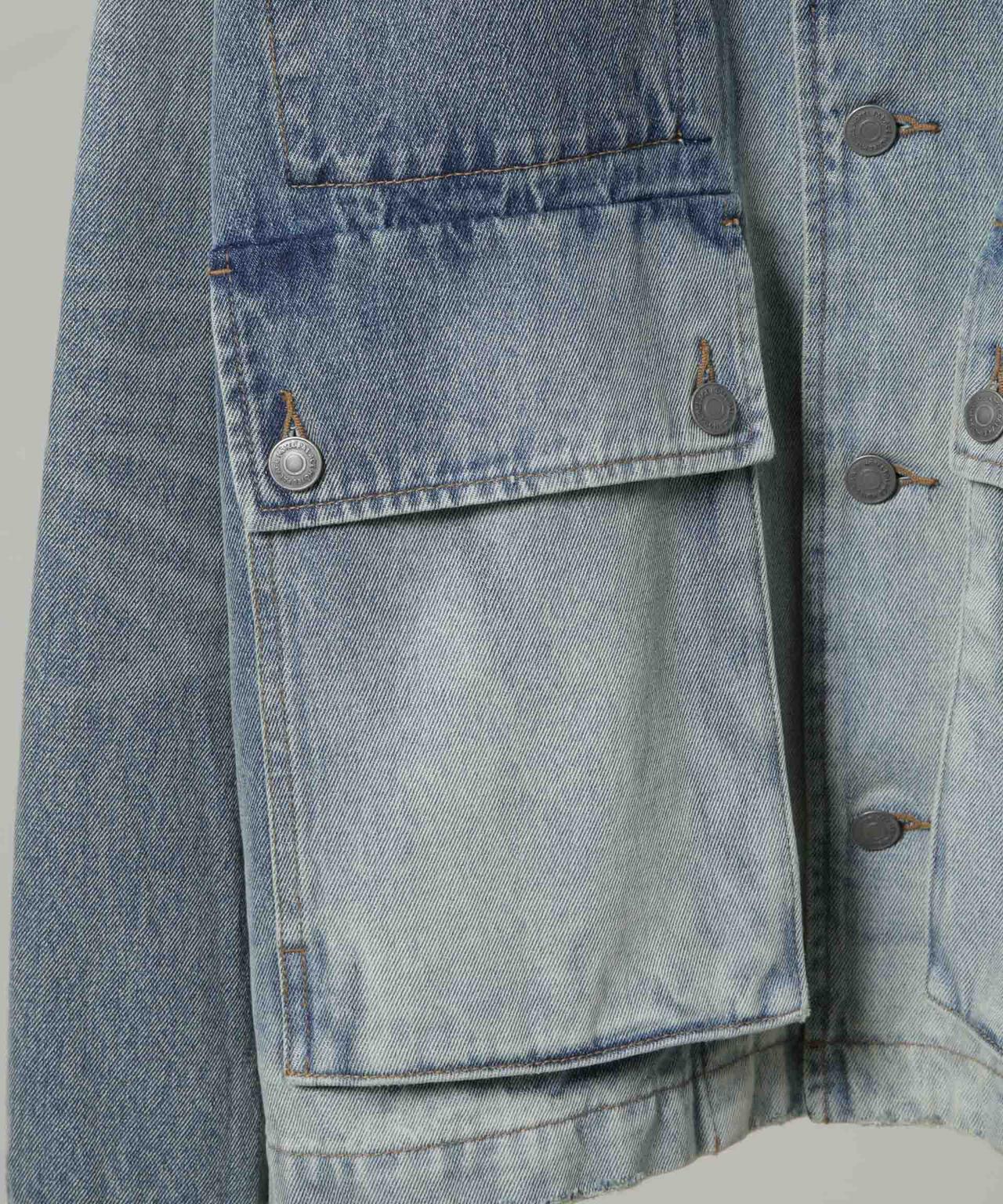 「HOTEL PALACE」 フェードデニムカバーオールジャケット 6685212211