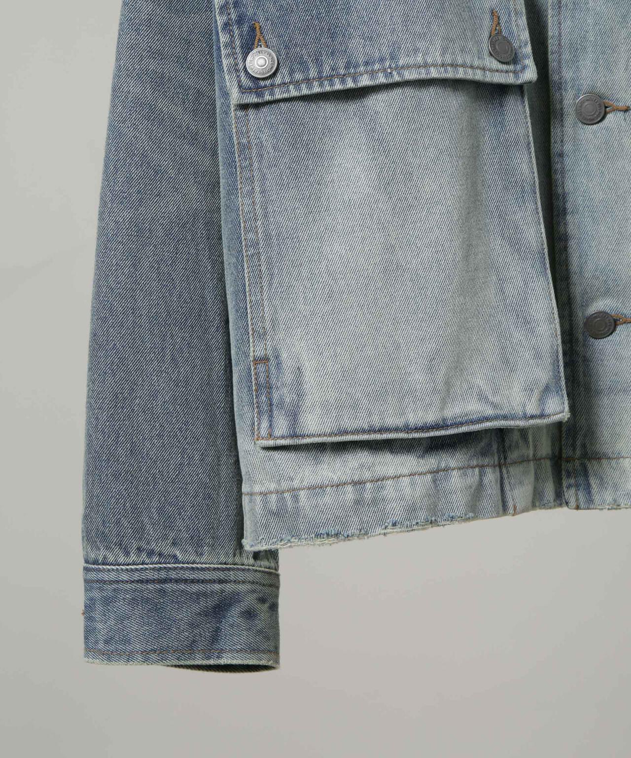 「HOTEL PALACE」 フェードデニムカバーオールジャケット 6685212211