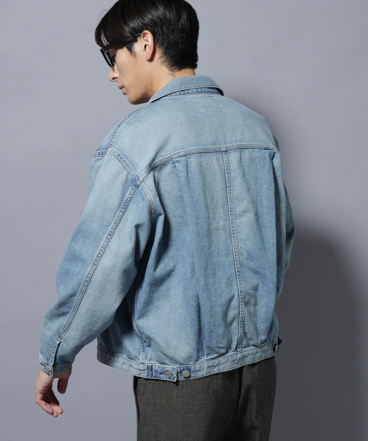 AUTHENコラボ SILKNIZED DENIM トラッカージャケット(セットアップ可) 6685212212