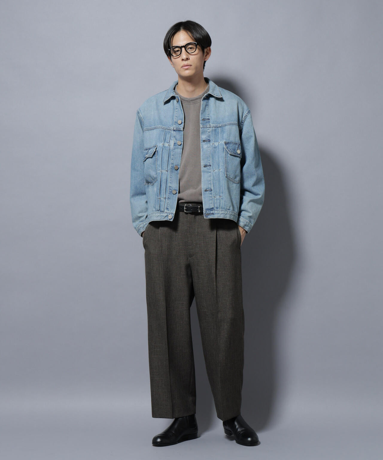 AUTHENコラボ SILKNIZED DENIM トラッカージャケット(セットアップ可) 6685212212