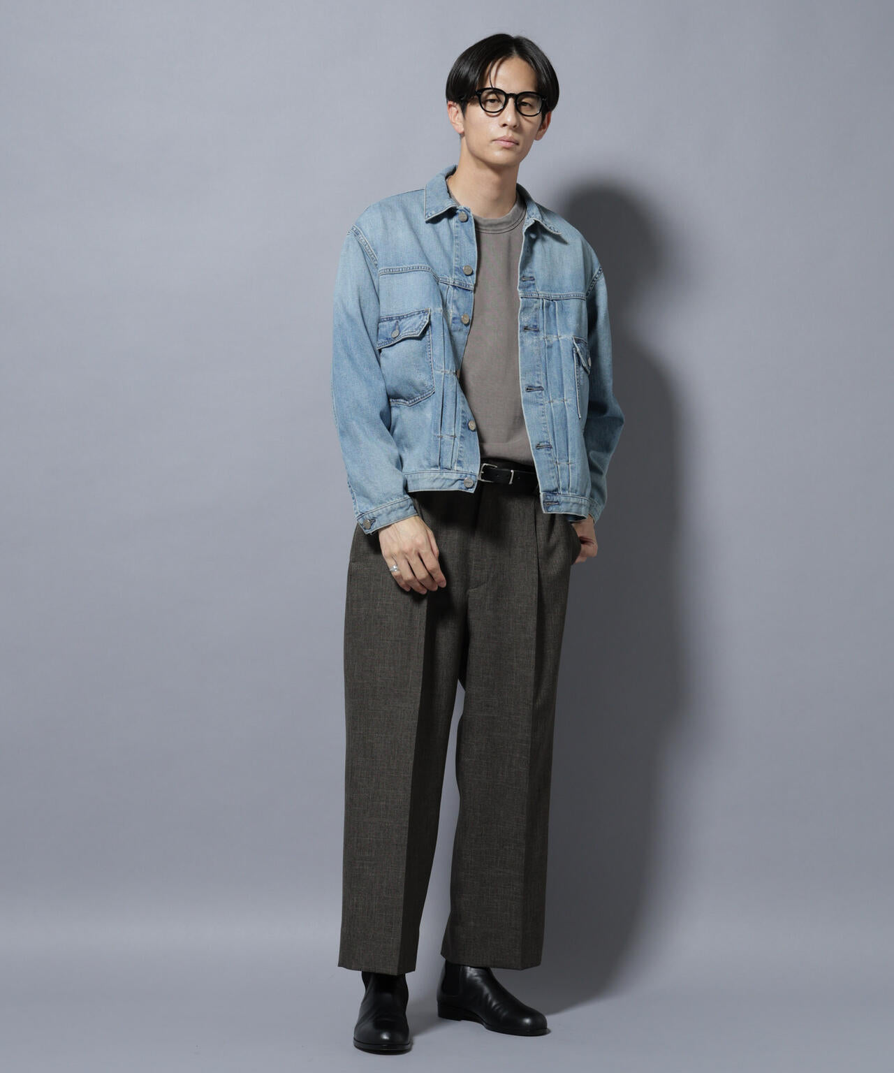 AUTHENコラボ SILKNIZED DENIM トラッカージャケット(セットアップ可) 6685212212