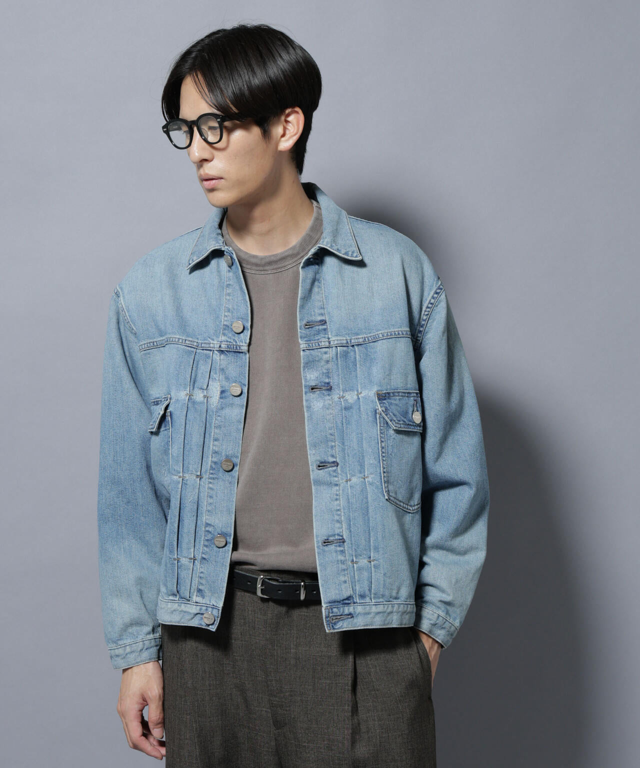 AUTHENコラボ SILKNIZED DENIM トラッカージャケット(セットアップ可) 6685212212