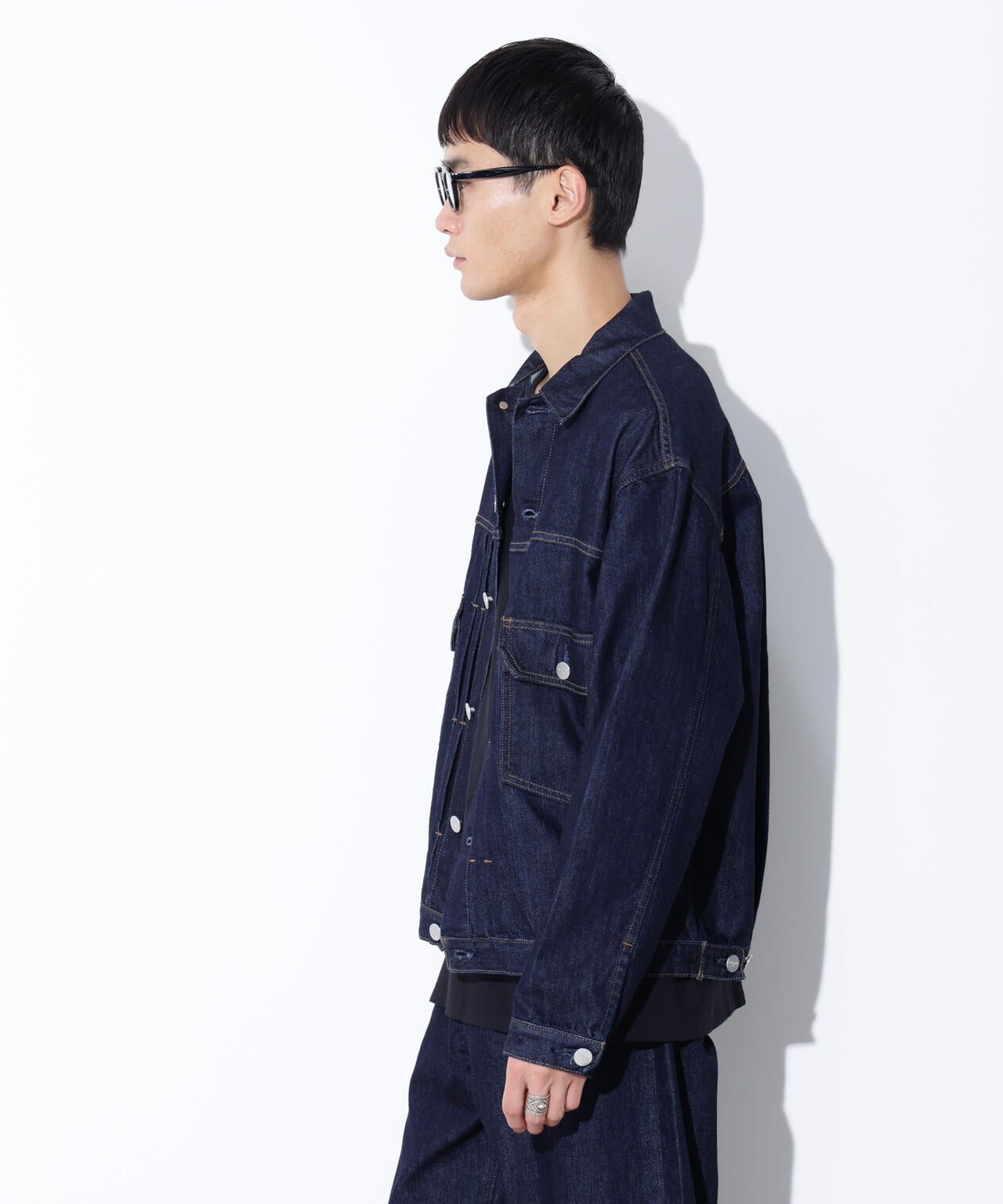 AUTHENコラボ SILKNIZED DENIM トラッカージャケット(セットアップ可) 6685212212