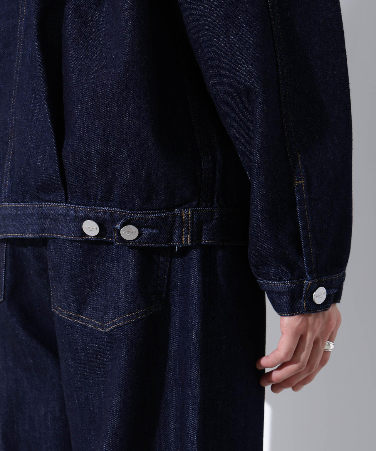 AUTHENコラボ SILKNIZED DENIM トラッカージャケット(セットアップ可) 6685212212