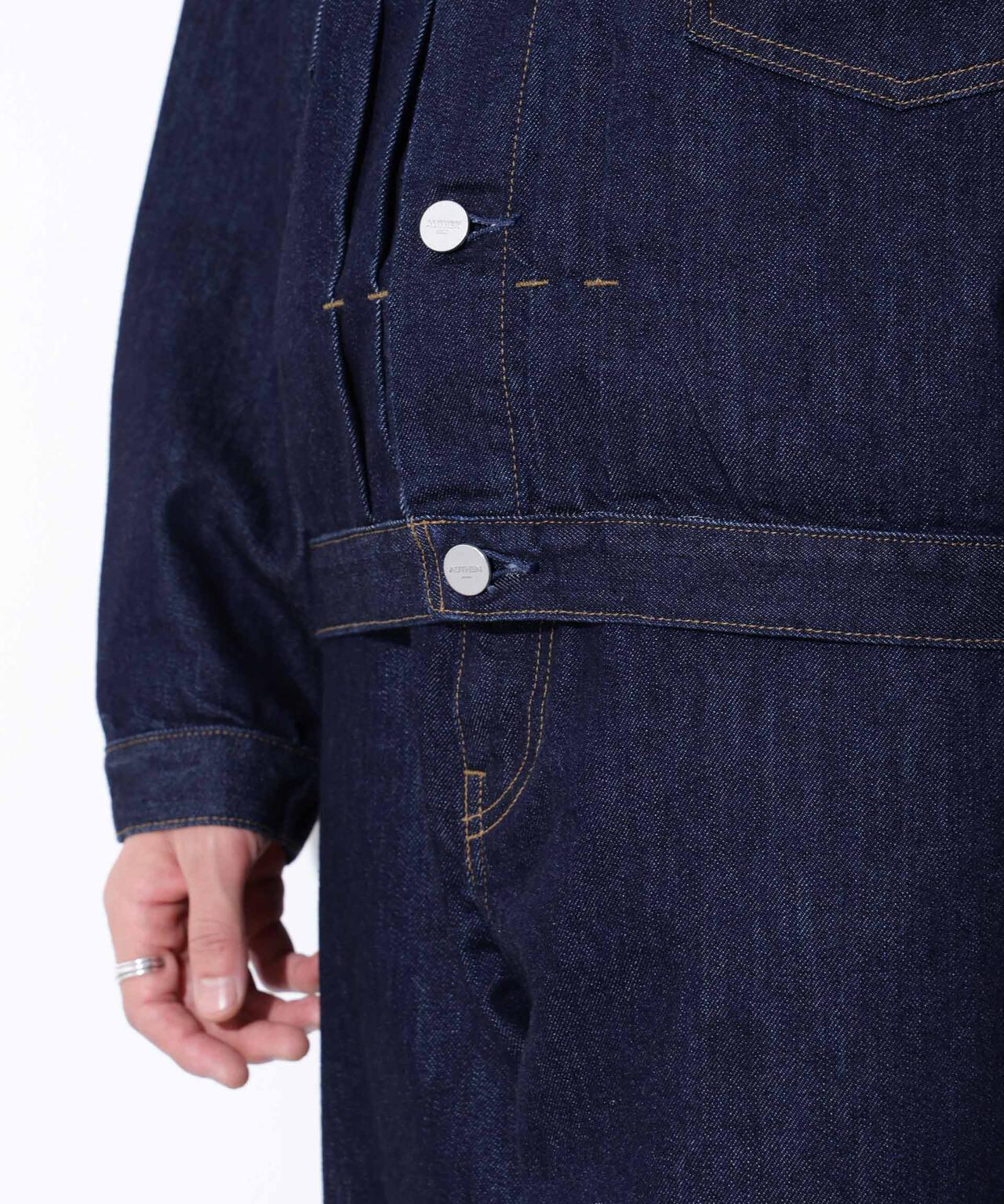 AUTHENコラボ SILKNIZED DENIM トラッカージャケット(セットアップ可) 6685212212