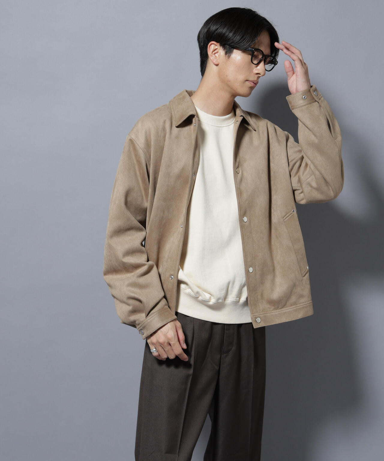 フェイクスエードシャツブルゾン 6685212213