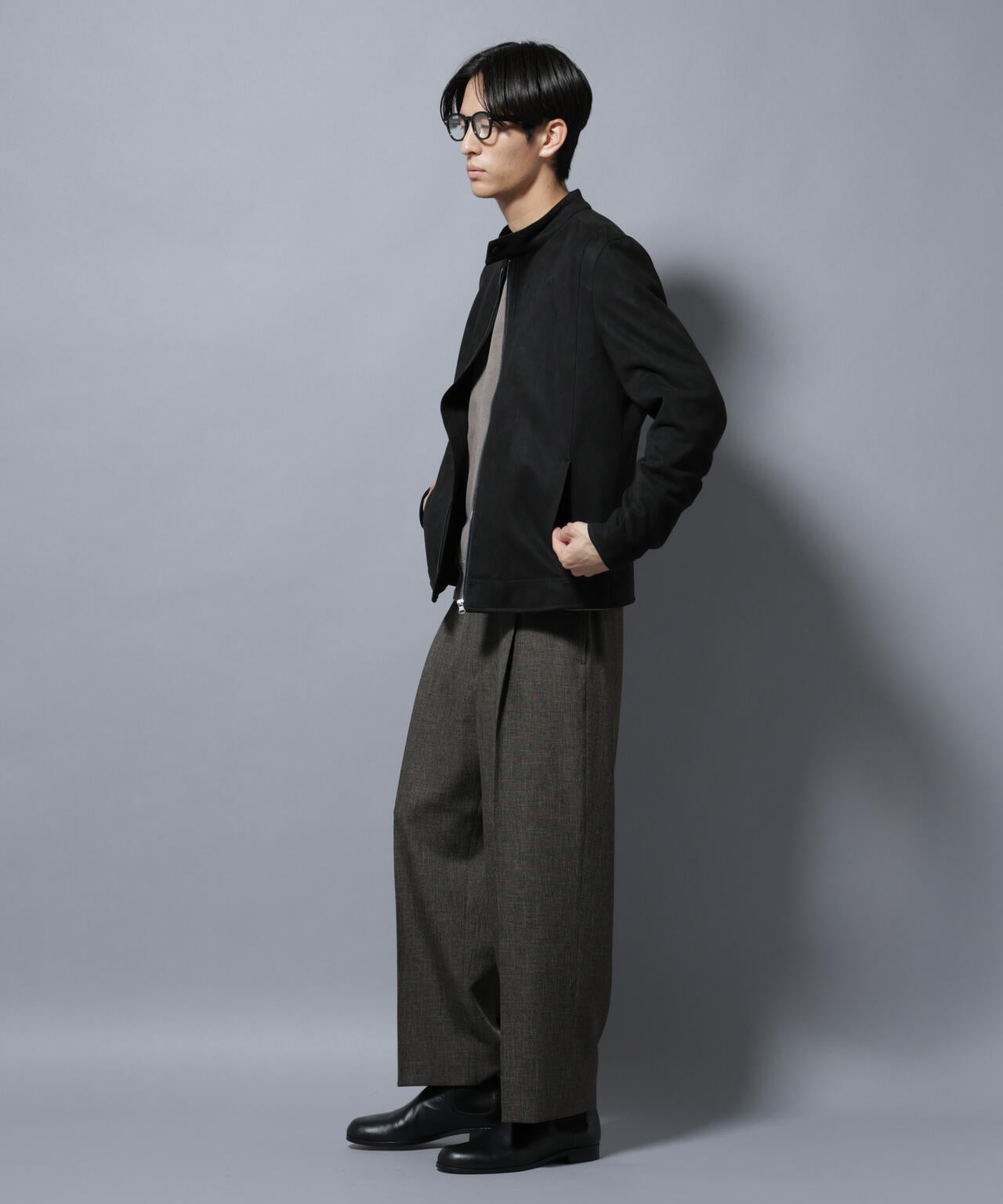 フェイクスエードシングルライダース 6685212220