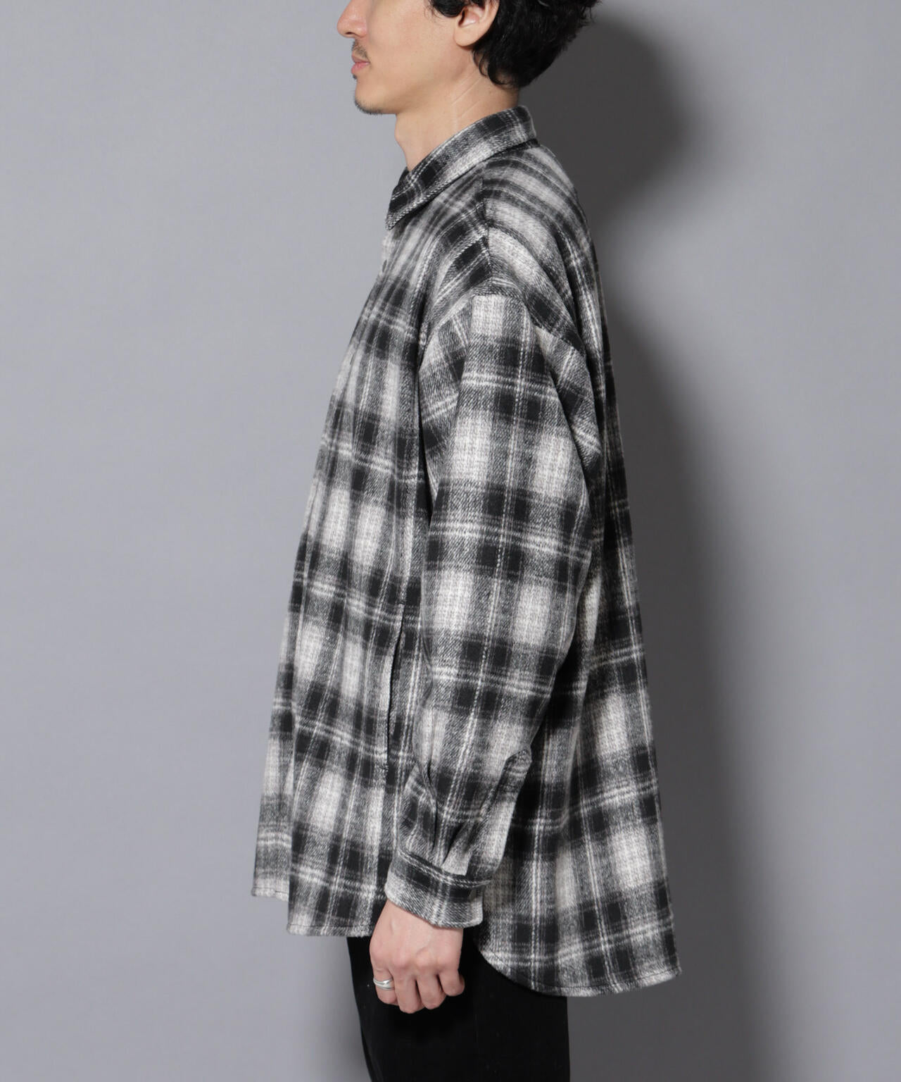 シャギーオンブレーチェックジャケット 6685212226