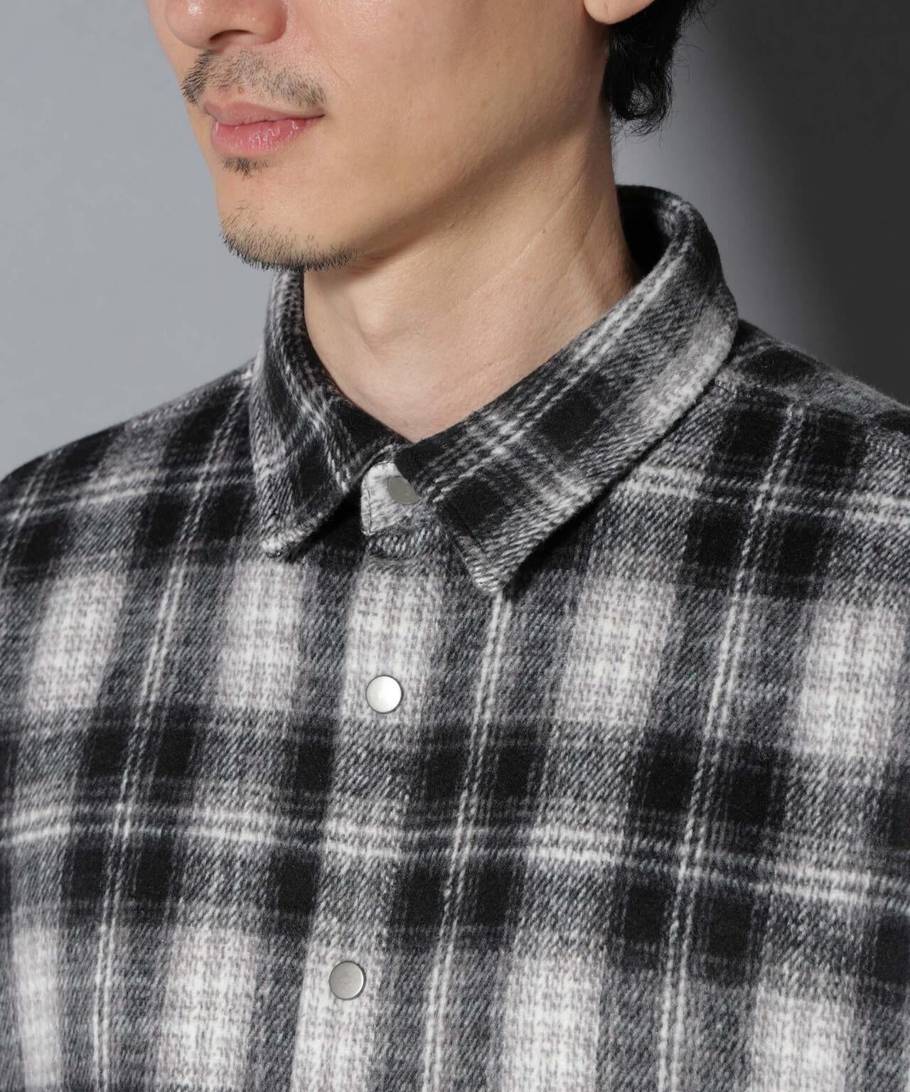 シャギーオンブレーチェックジャケット 6685212226