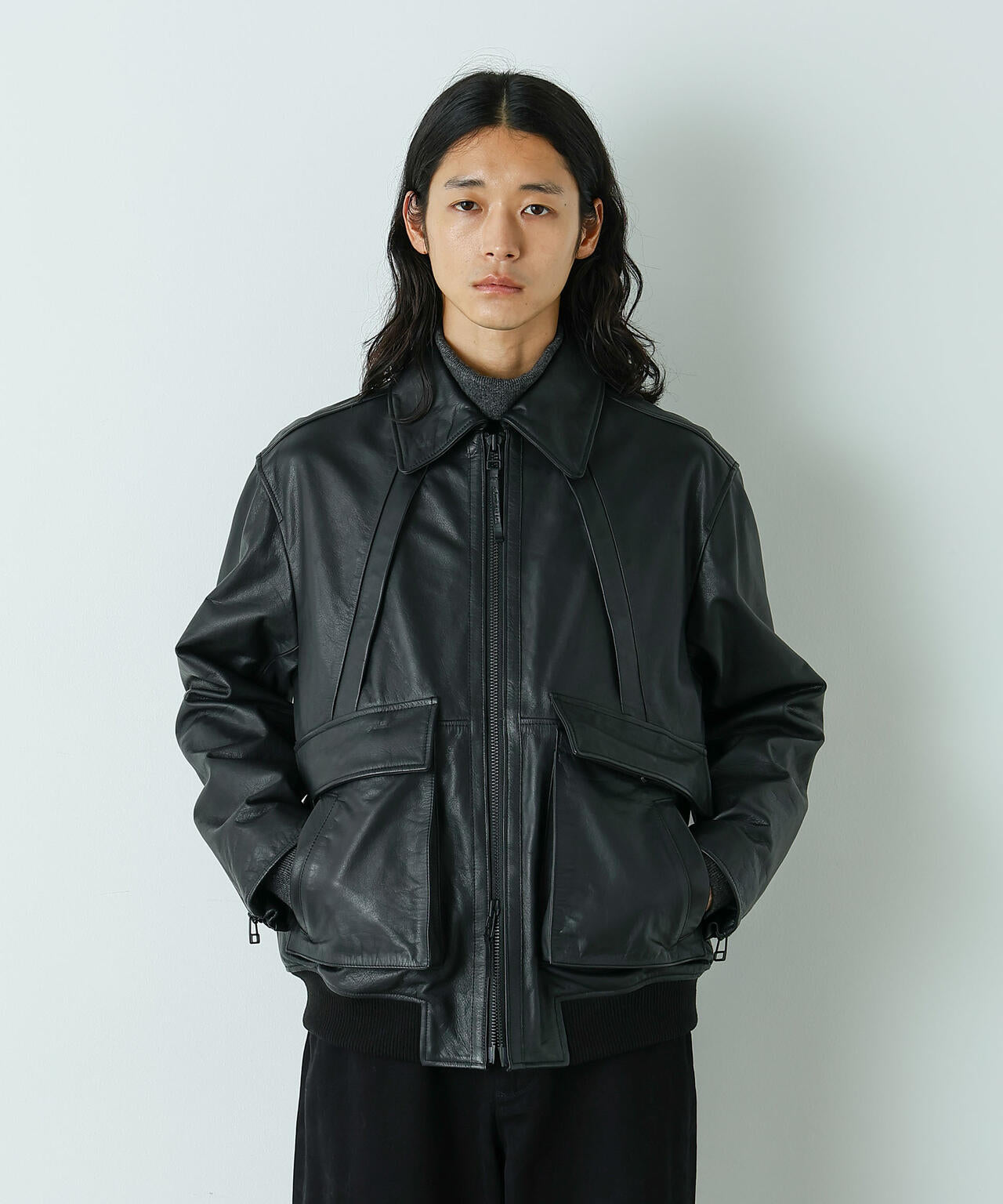 「HOTEL PALACE」 シングルライダース レザーJKT 6685213201