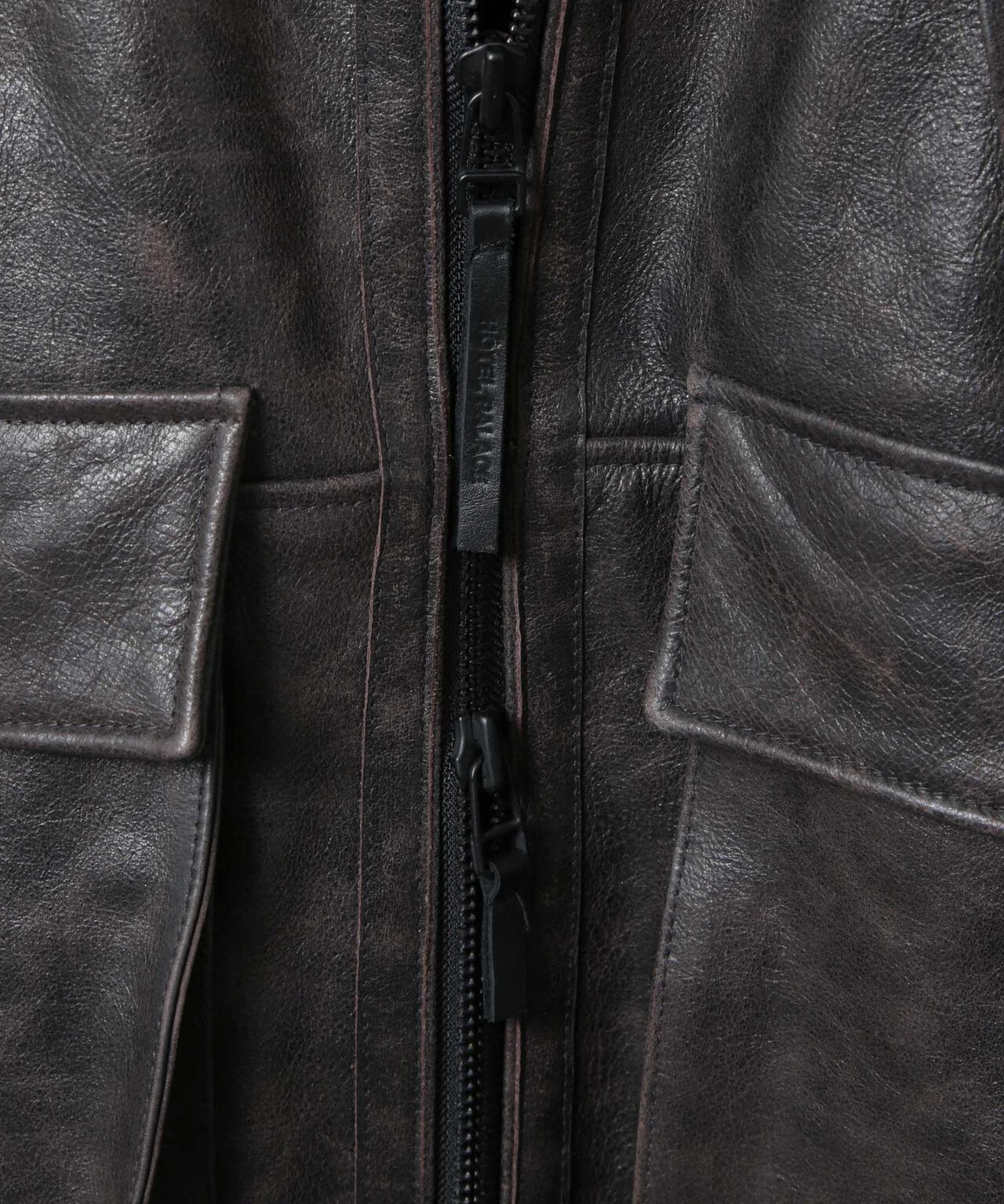 「HOTEL PALACE」 シングルライダース レザーJKT 6685213201