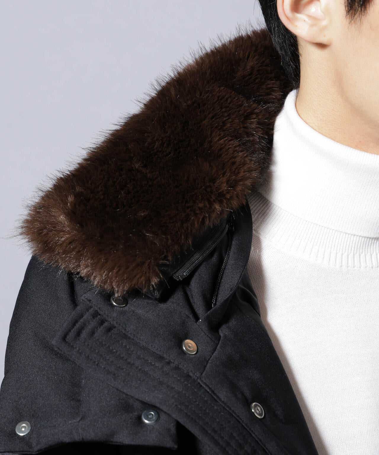 「西川ダウン(R)」フェイクファーカラーサージロングダウン 6685214204