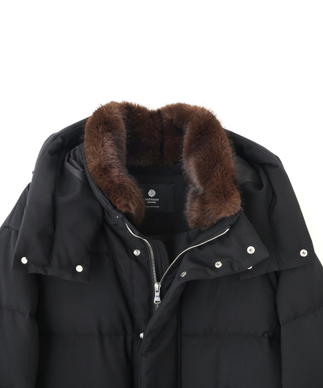 「西川ダウン(R)」フェイクファーカラーサージロングダウン 6685214204