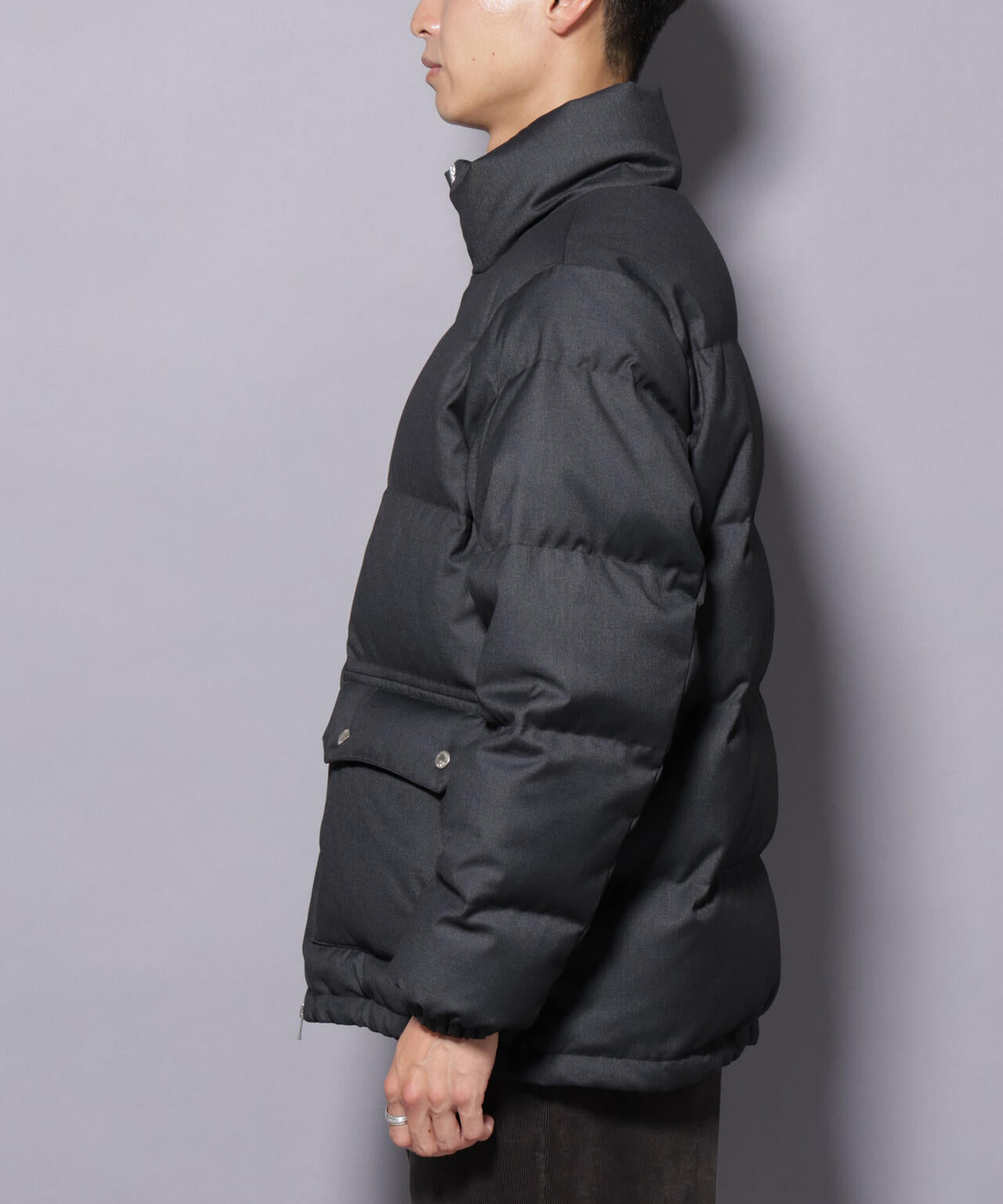 DELEGANTE エアリーサキソニー/グレンチェックTAIONダウンジャケット 6685214206