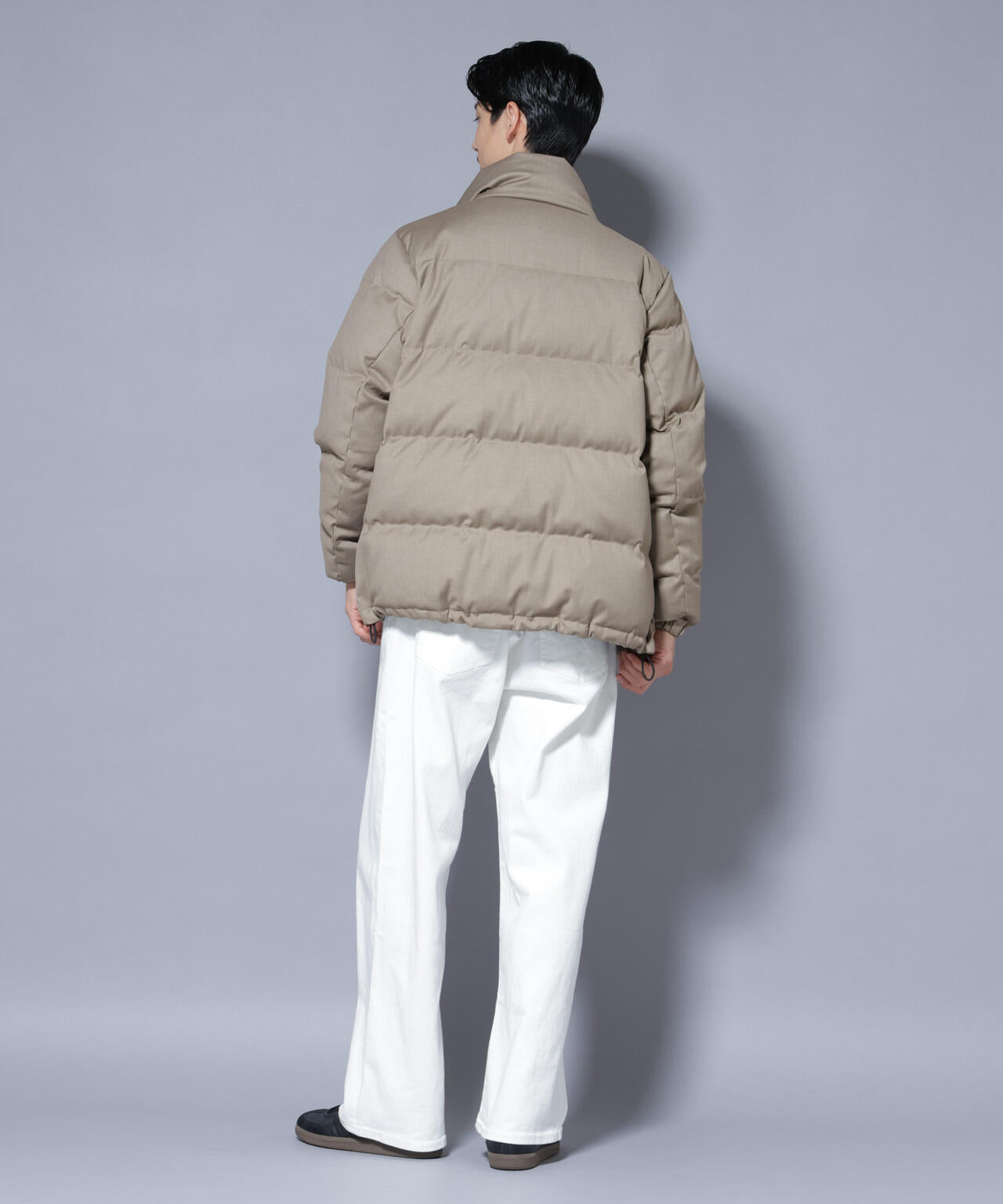 DELEGANTE エアリーサキソニー/グレンチェックTAIONダウンジャケット 6685214206