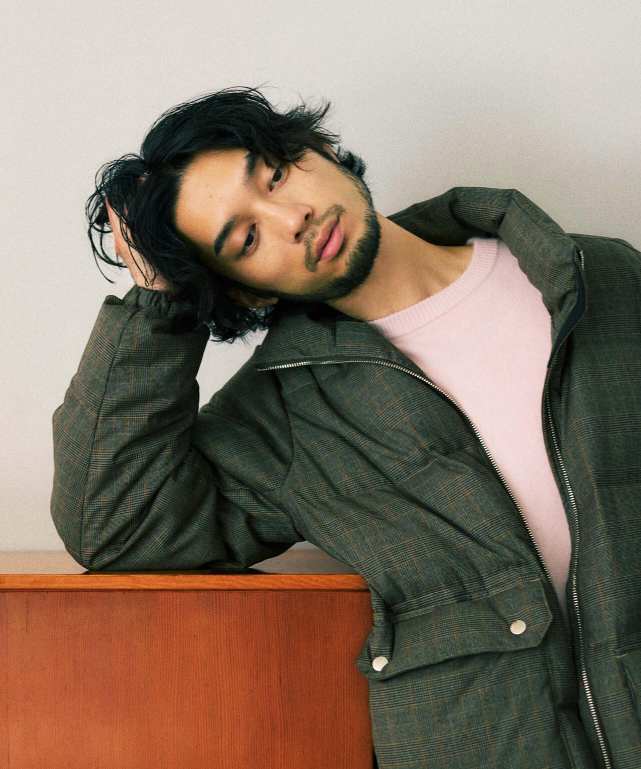 DELEGANTE エアリーサキソニー/グレンチェックTAIONダウンジャケット 6685214206