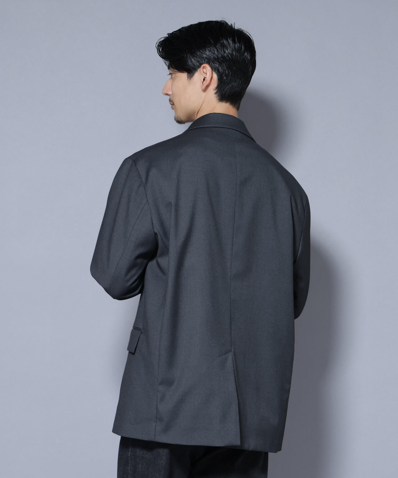 DELEGANTEエアリーサキソニー グリッターストライプテーラードジャケット(セットアップ可) 6685216201