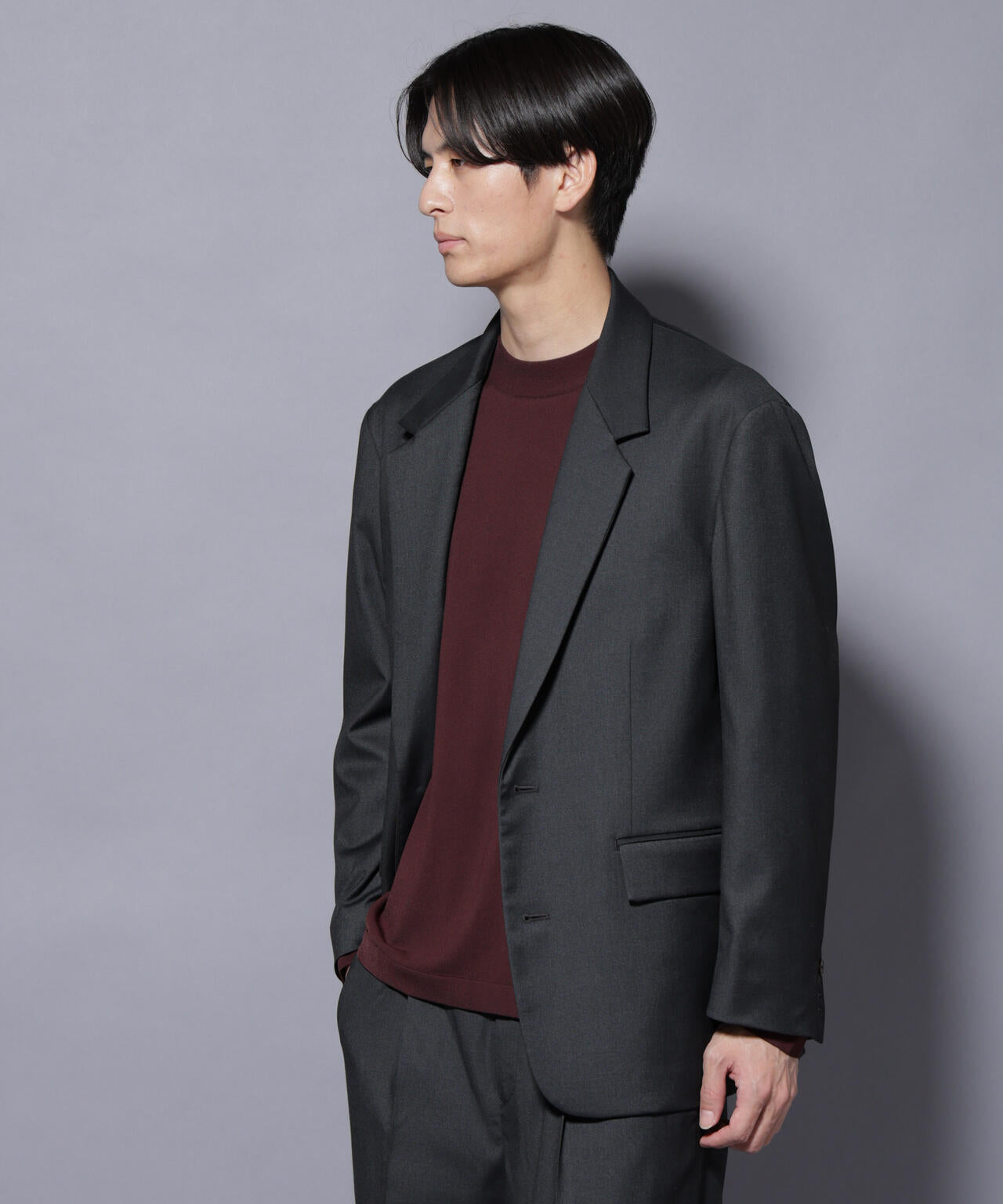 DELEGANTEエアリーサキソニー グリッターストライプテーラードジャケット(セットアップ可) 6685216201