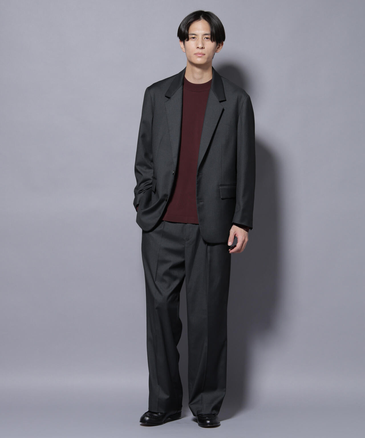 DELEGANTEエアリーサキソニー グリッターストライプテーラードジャケット(セットアップ可) 6685216201