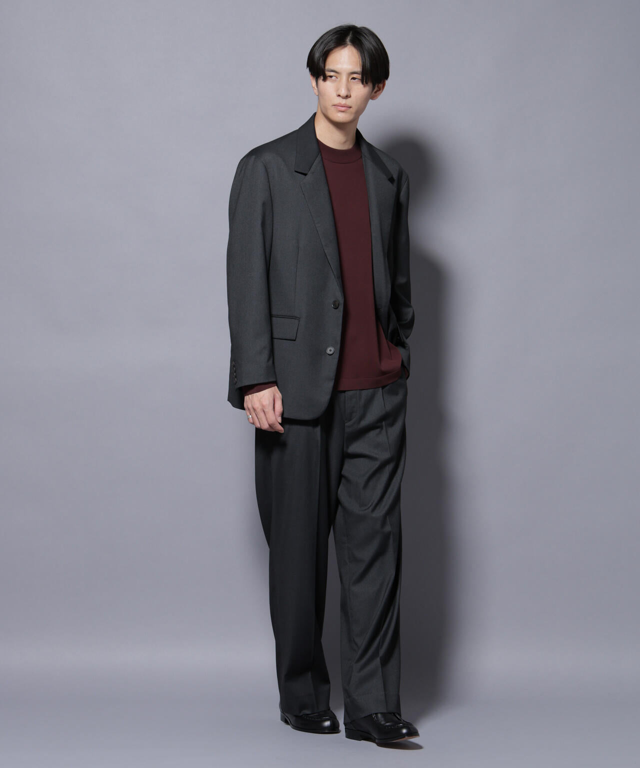 DELEGANTEエアリーサキソニー グリッターストライプテーラードジャケット(セットアップ可) 6685216201