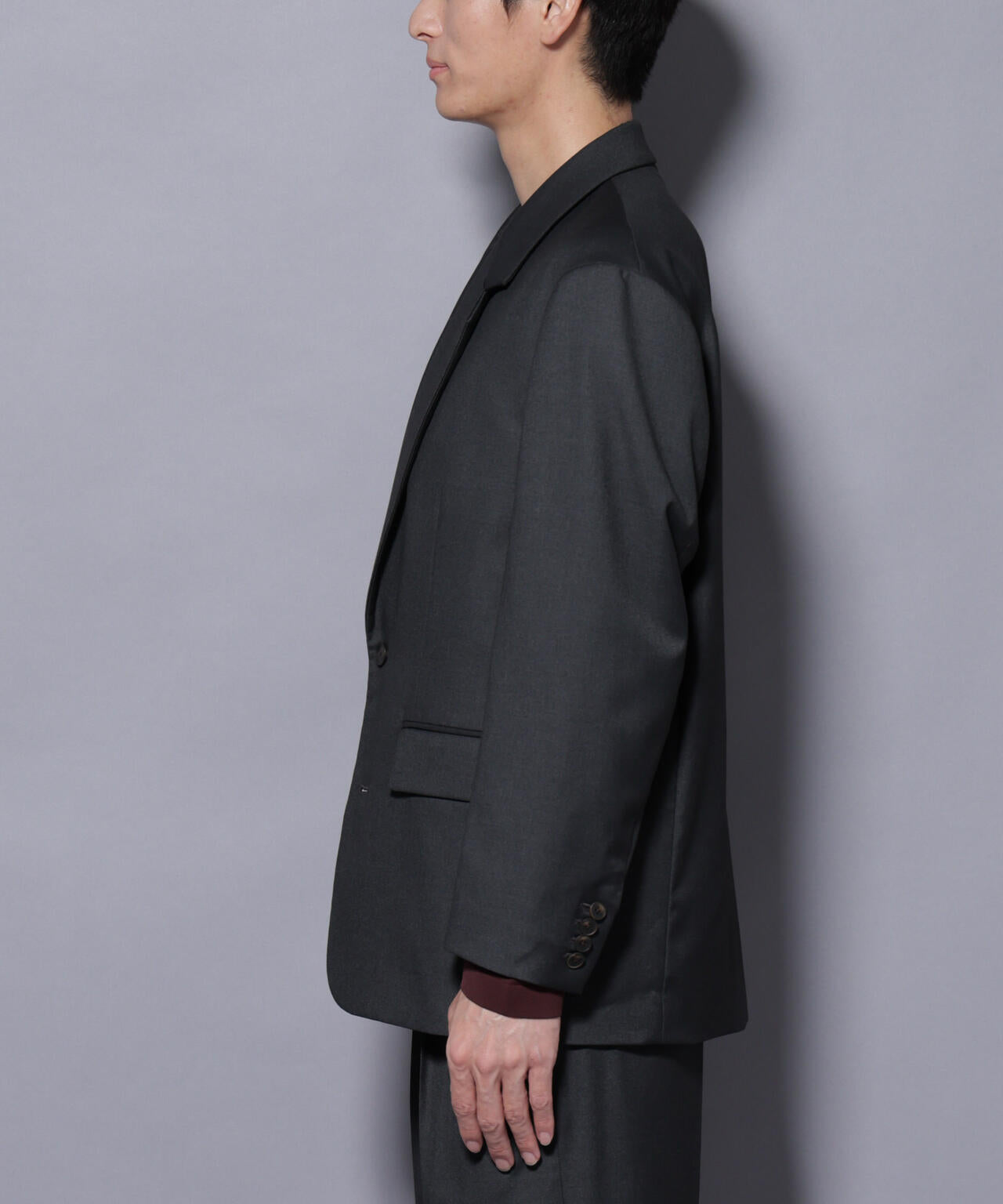 DELEGANTEエアリーサキソニー グリッターストライプテーラードジャケット(セットアップ可) 6685216201