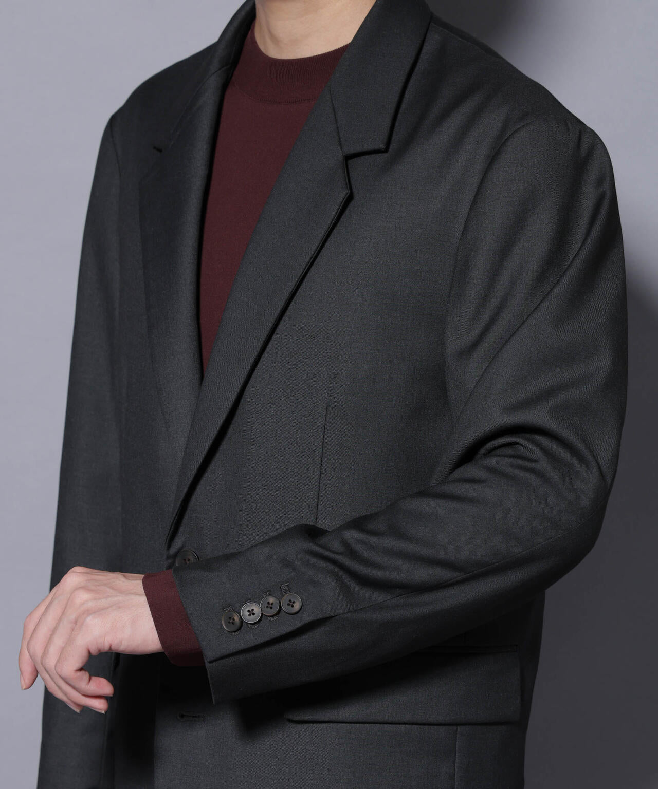 DELEGANTEエアリーサキソニー グリッターストライプテーラードジャケット(セットアップ可) 6685216201