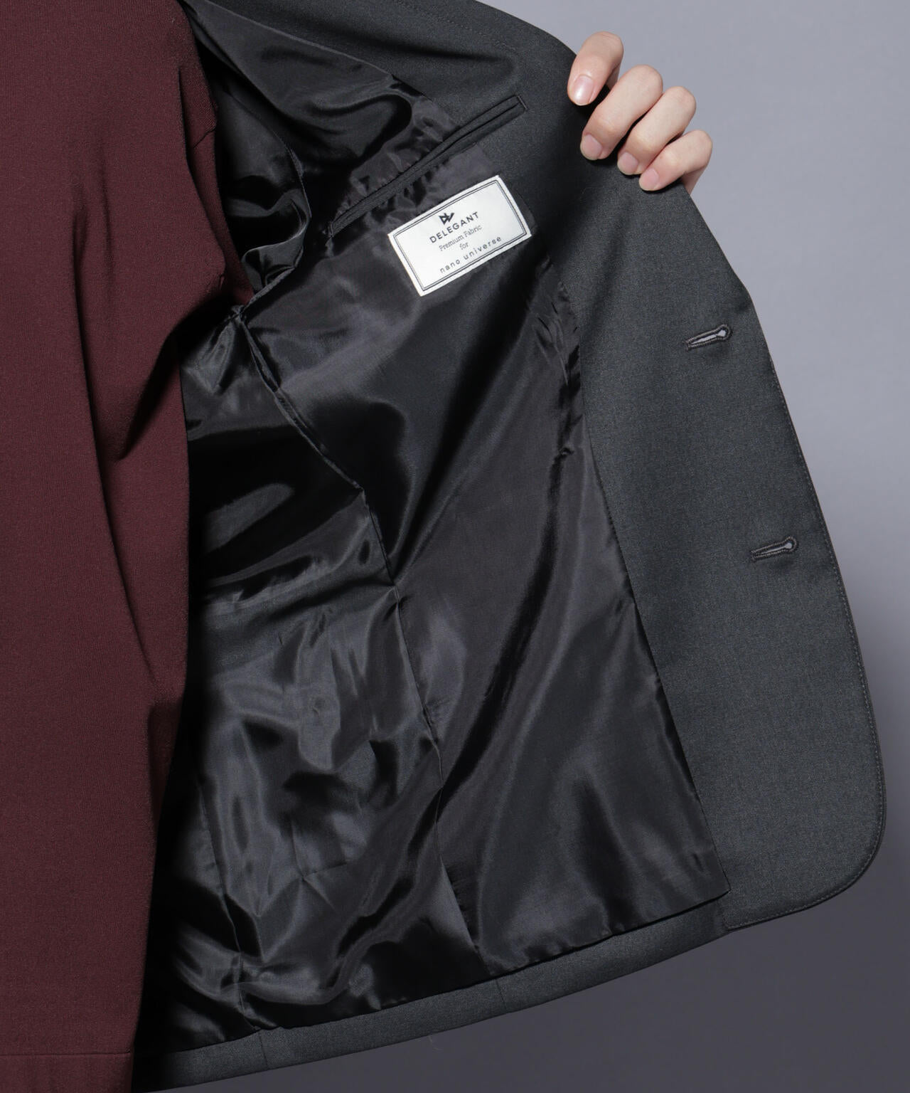 DELEGANTEエアリーサキソニー グリッターストライプテーラードジャケット(セットアップ可) 6685216201