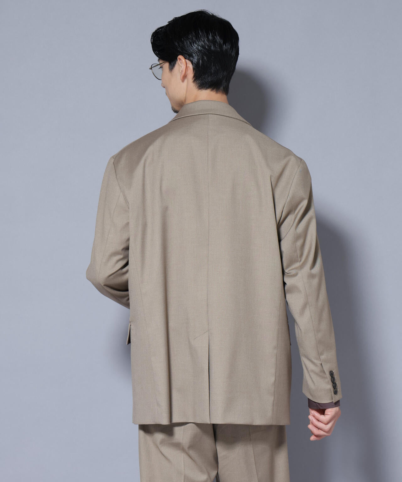 DELEGANTEエアリーサキソニー グリッターストライプテーラードジャケット(セットアップ可) 6685216201