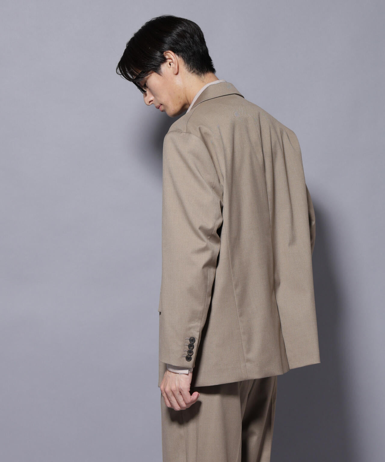 DELEGANTEエアリーサキソニー グリッターストライプテーラードジャケット(セットアップ可) 6685216201