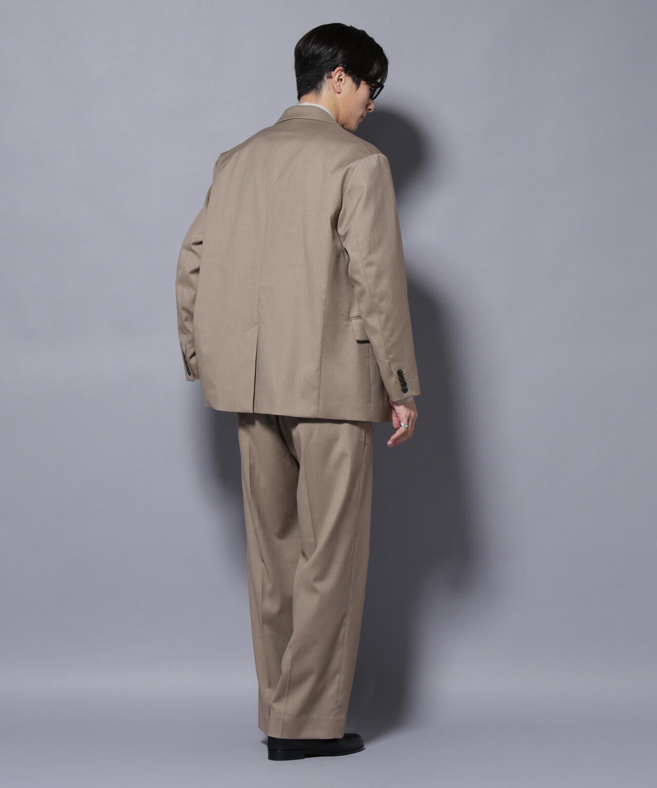 DELEGANTEエアリーサキソニー グリッターストライプテーラードジャケット(セットアップ可) 6685216201