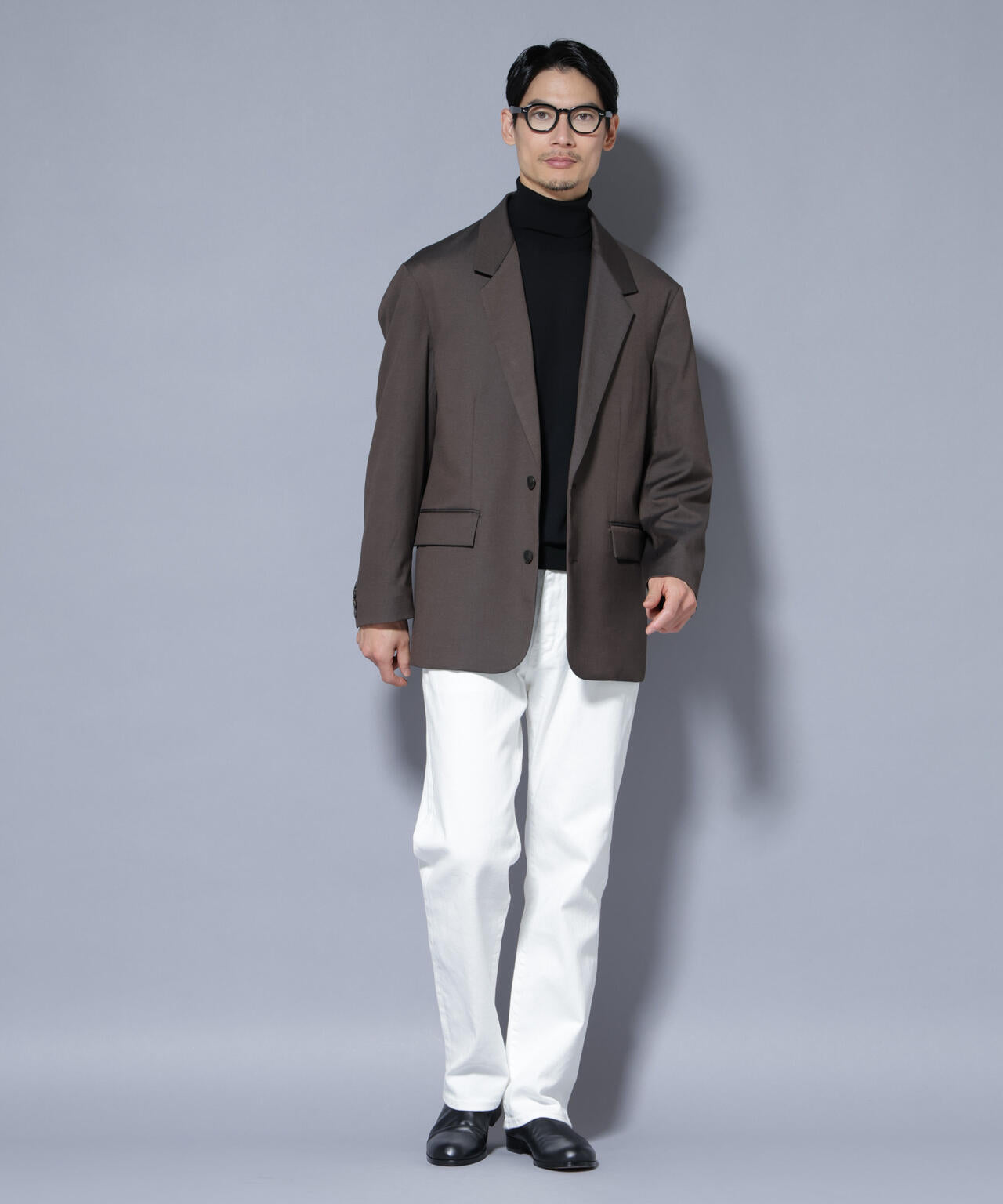 DELEGANTEエアリーサキソニー グリッターストライプテーラードジャケット(セットアップ可) 6685216201