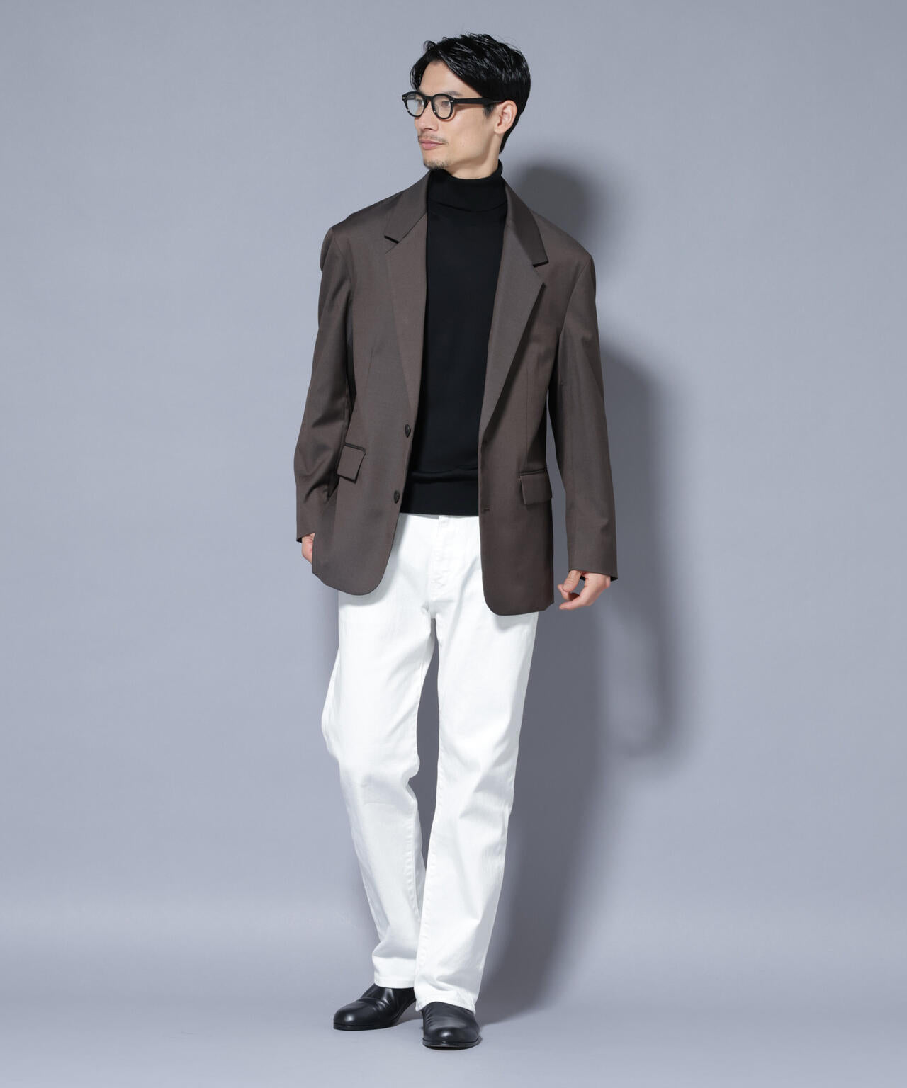 DELEGANTEエアリーサキソニー グリッターストライプテーラードジャケット(セットアップ可) 6685216201