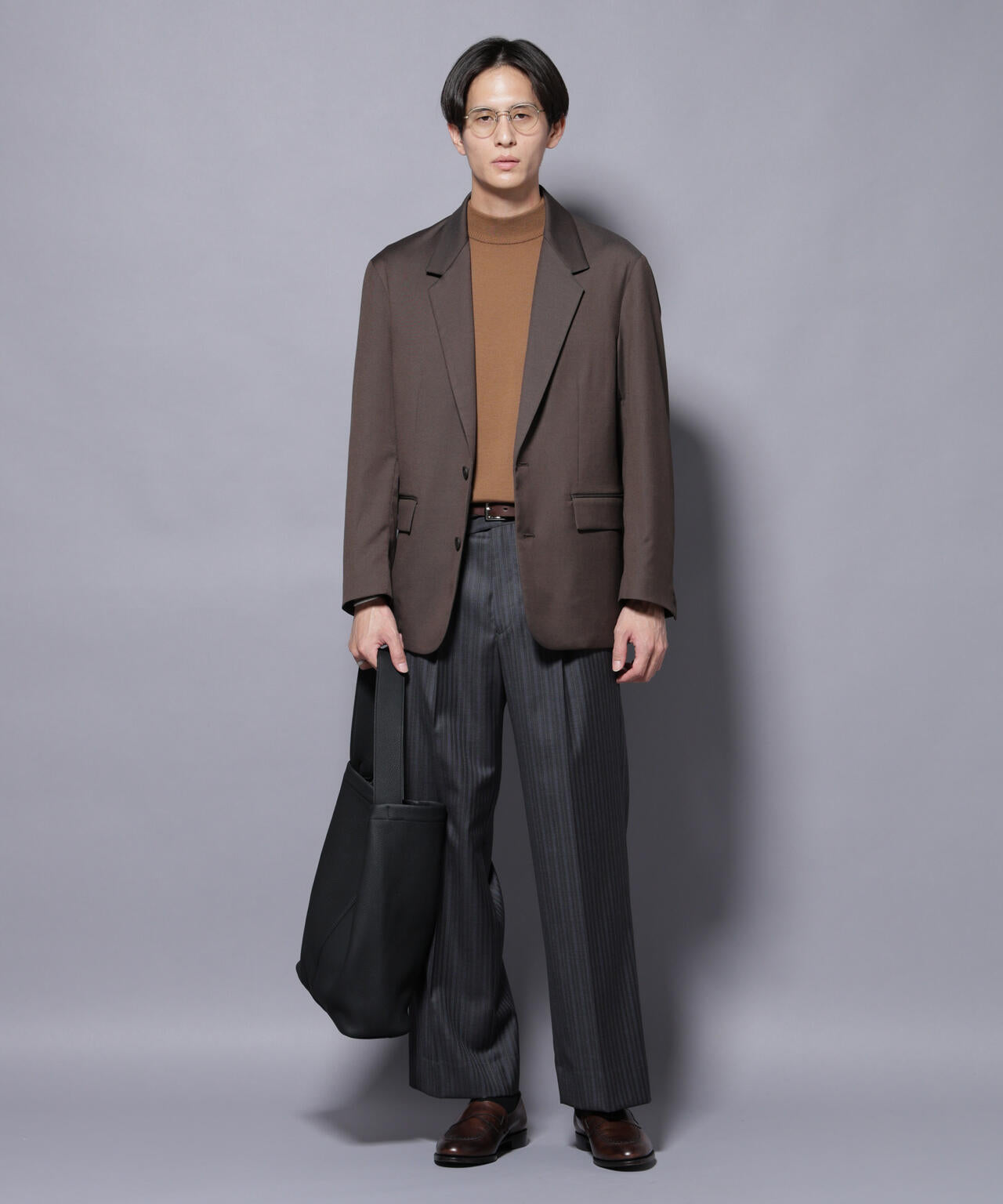 DELEGANTEエアリーサキソニー グリッターストライプテーラードジャケット(セットアップ可) 6685216201