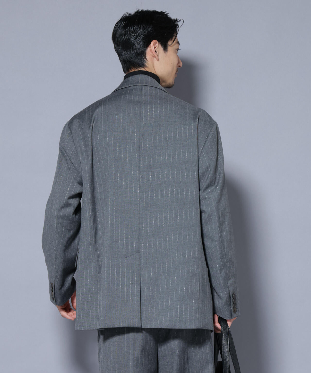 DELEGANTEエアリーサキソニー グリッターストライプテーラードジャケット(セットアップ可) 6685216201