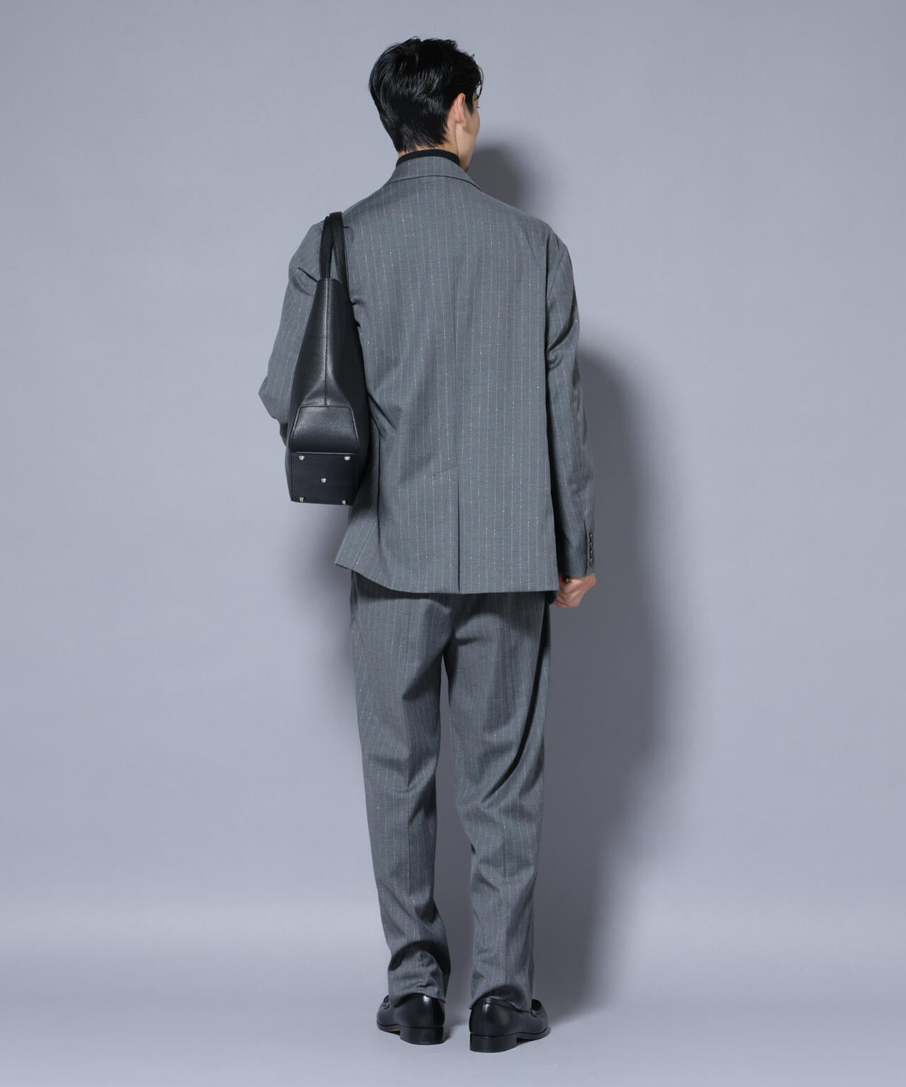 DELEGANTEエアリーサキソニー グリッターストライプテーラードジャケット(セットアップ可) 6685216201