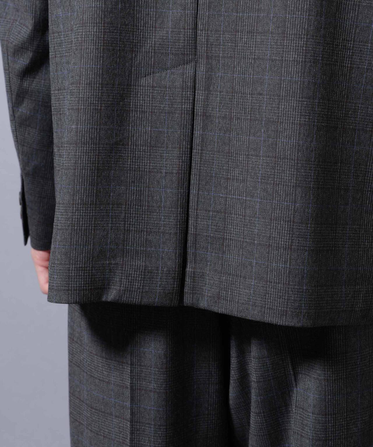 DELEGANTE グレンチェックW-Brethted ジャケット(セットアップ可) 6685216202