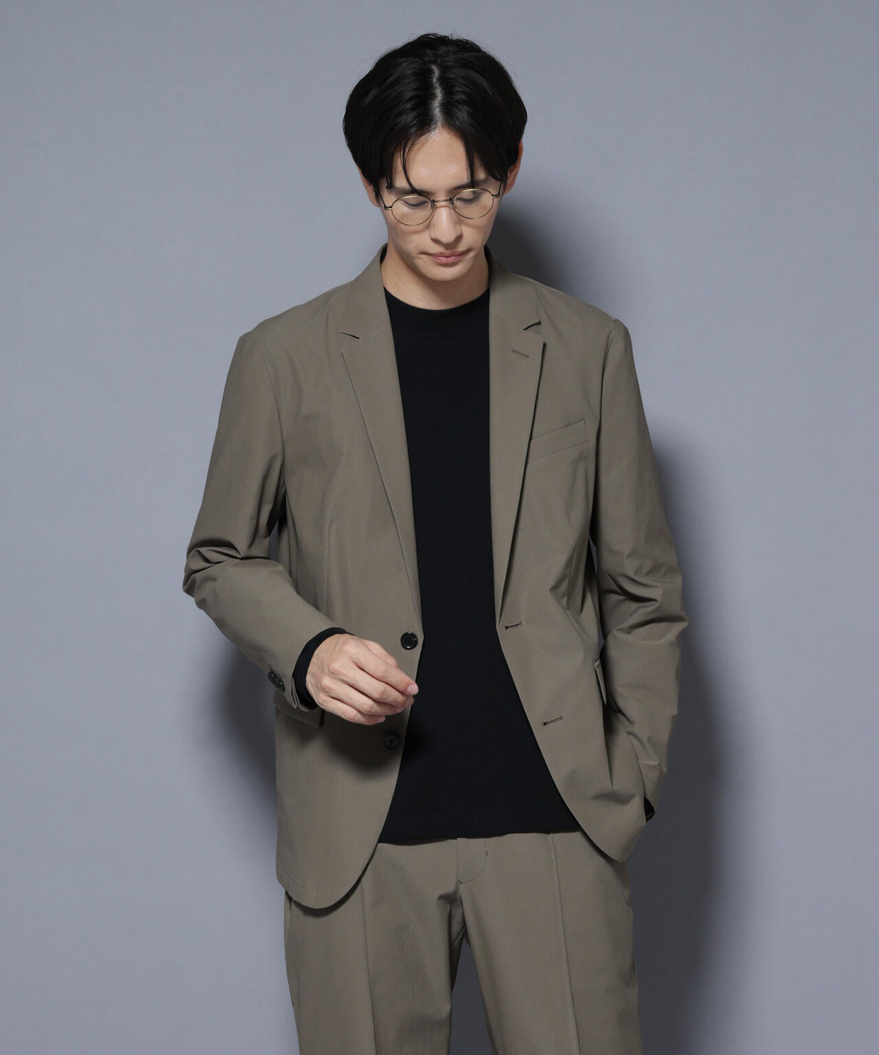「N JACKET BASIC」SizeMoreTEXBRID(R)ストレッチジャケット(セットアップ可) 6685217203