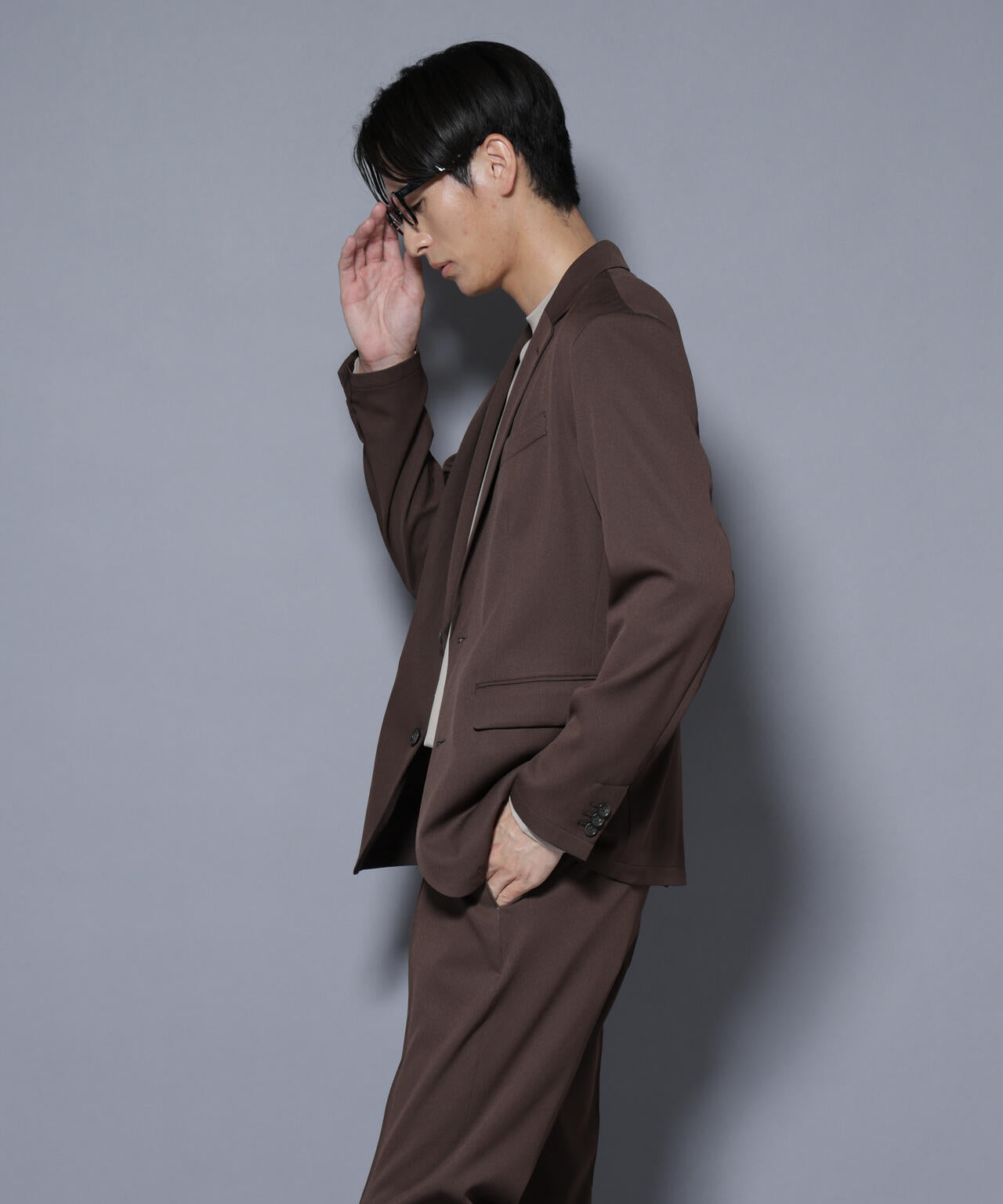 「N JACKET BASIC」シャドーストライプジャケット(セットアップ可) 6685217204