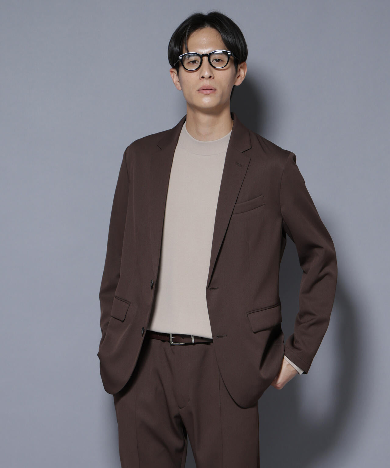 「N JACKET BASIC」シャドーストライプジャケット(セットアップ可) 6685217204