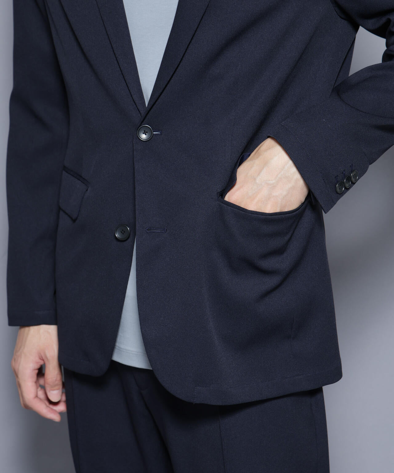 「N JACKET BASIC」シャドーストライプジャケット(セットアップ可) 6685217204