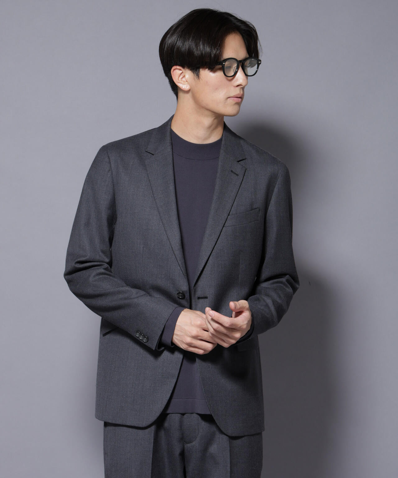 「N JACKET PREMIUM」RENU(R) ウール混洗えるサキソニージャケット(セットアップ可) 6685217205